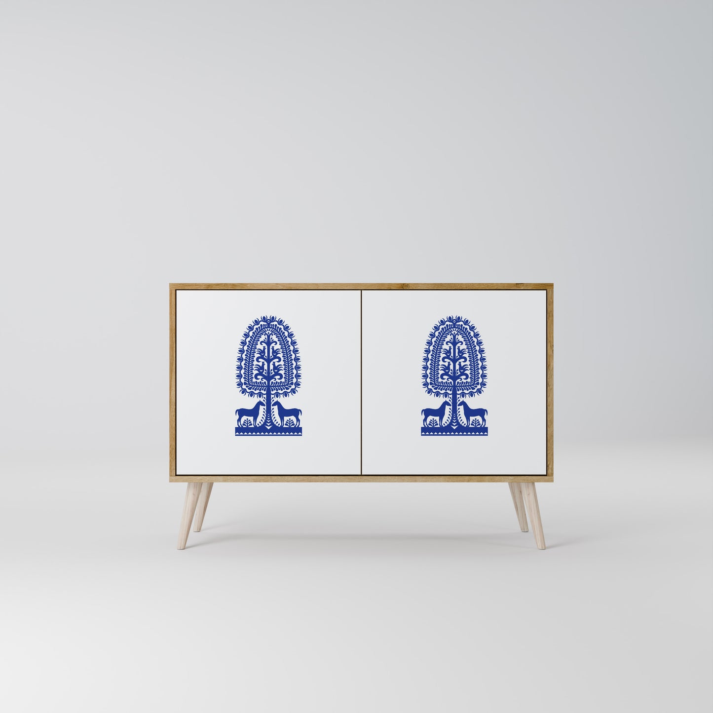 POLISH FOLK ART Dvoudveřová komoda