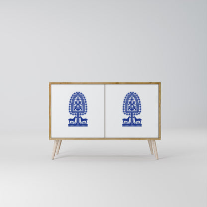 POLISH FOLK ART Dvoudveřová komoda