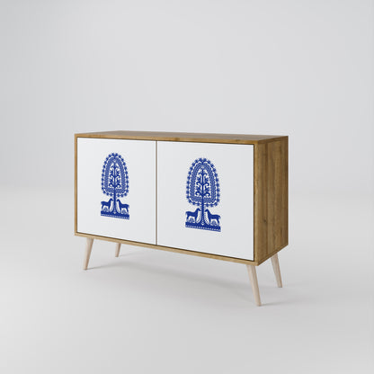 POLISH FOLK ART Dvoudveřová komoda