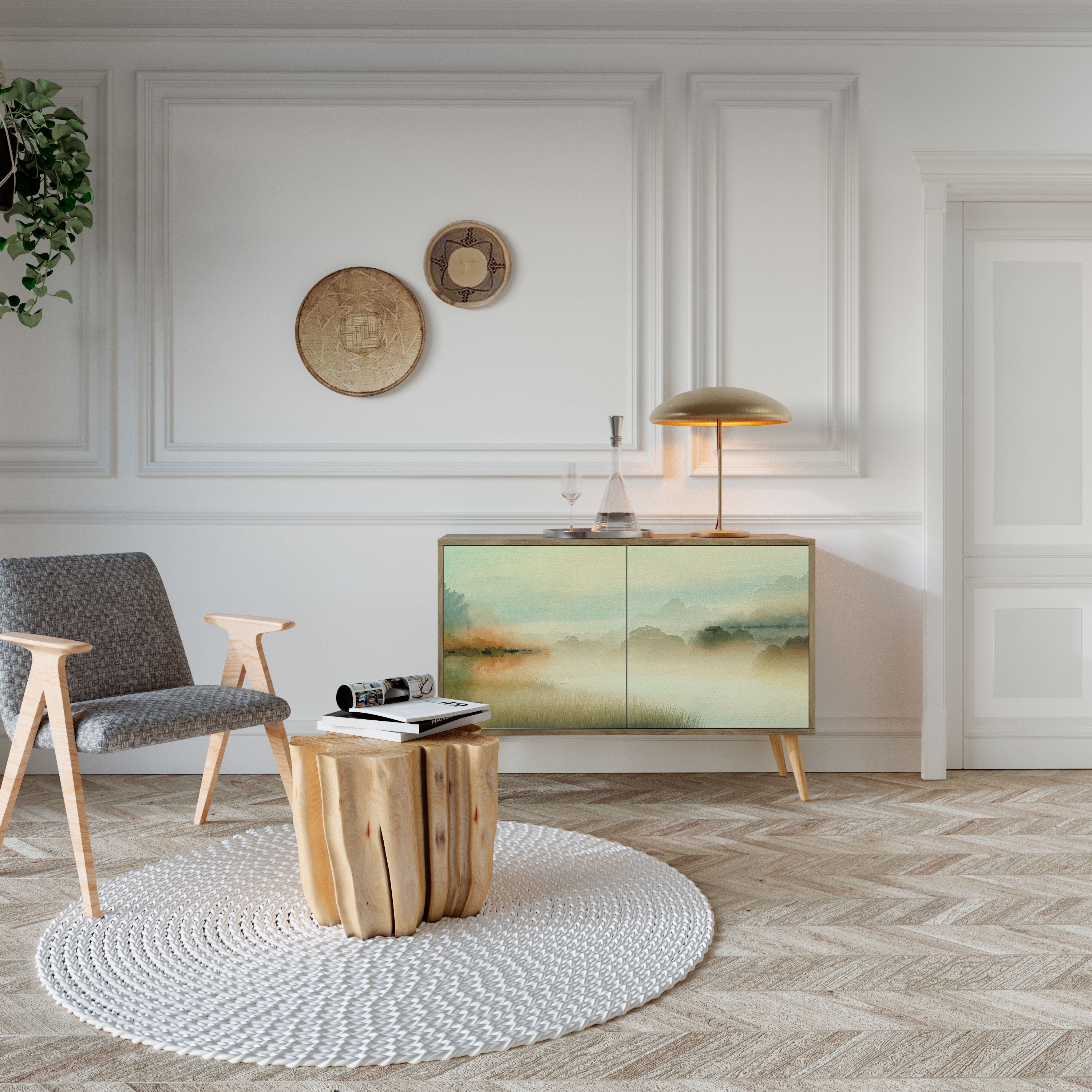 MORNING BY THE LAKE 2-Door Sideboard