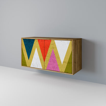 COLORFUL TRIANGLES Dvoudveřová komoda