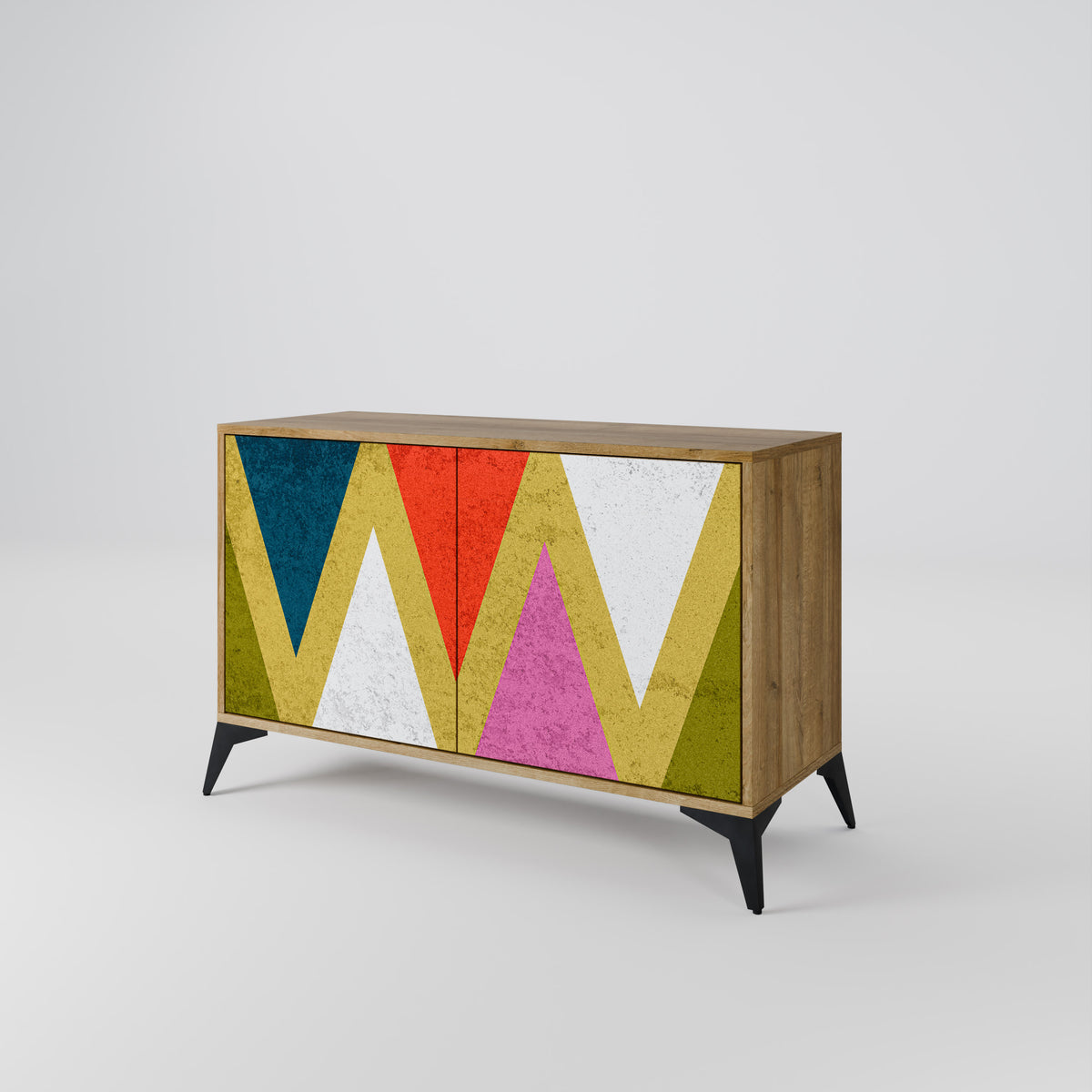 COLORFUL TRIANGLES Dvoudveřová komoda