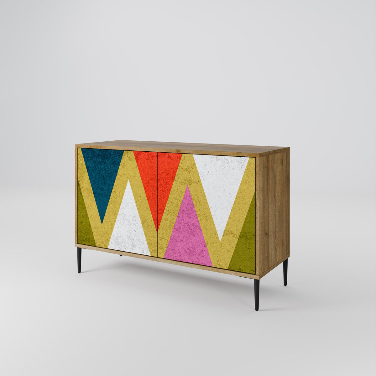 COLORFUL TRIANGLES Dvoudveřová komoda