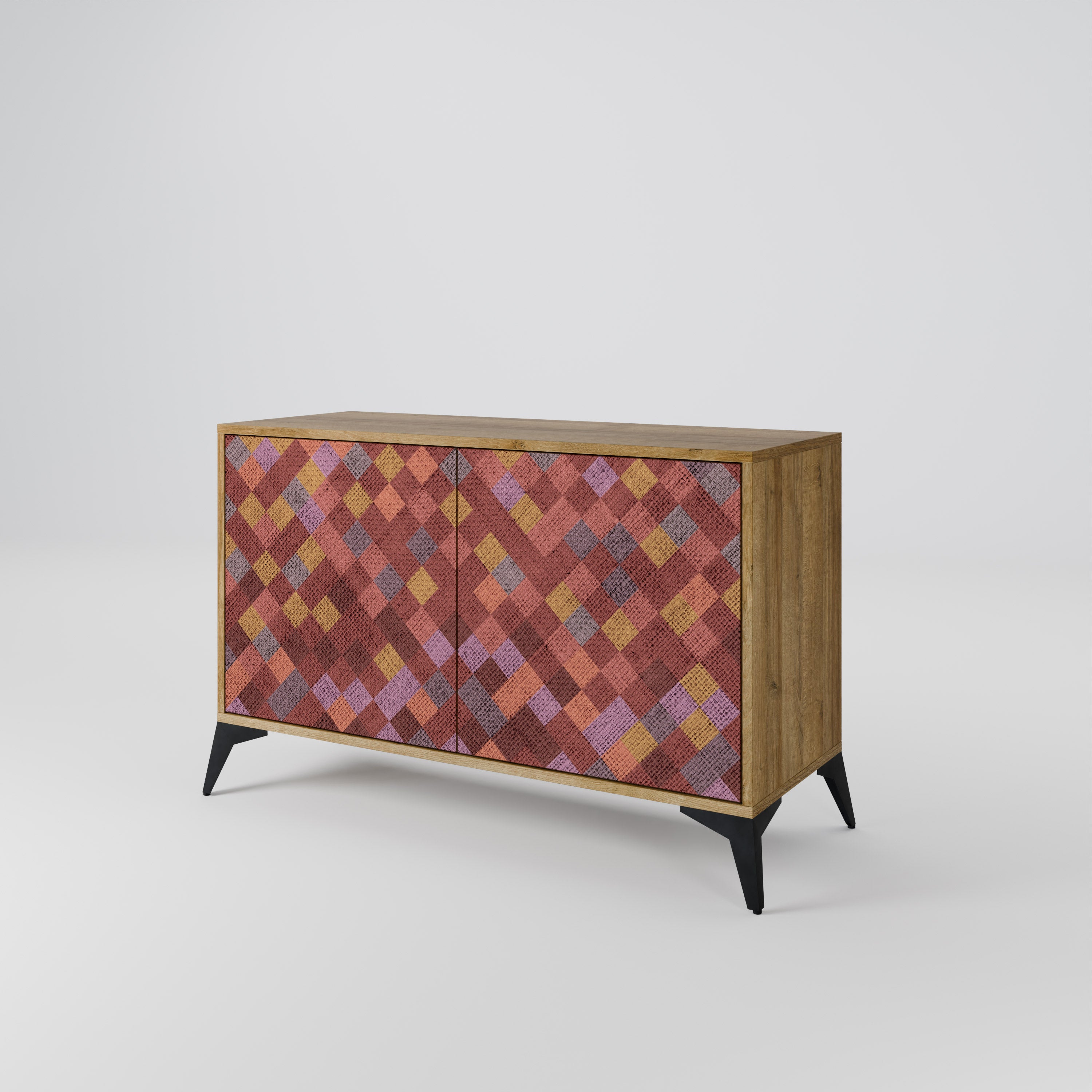 PAINTED SQUARES 2-Door Sideboard