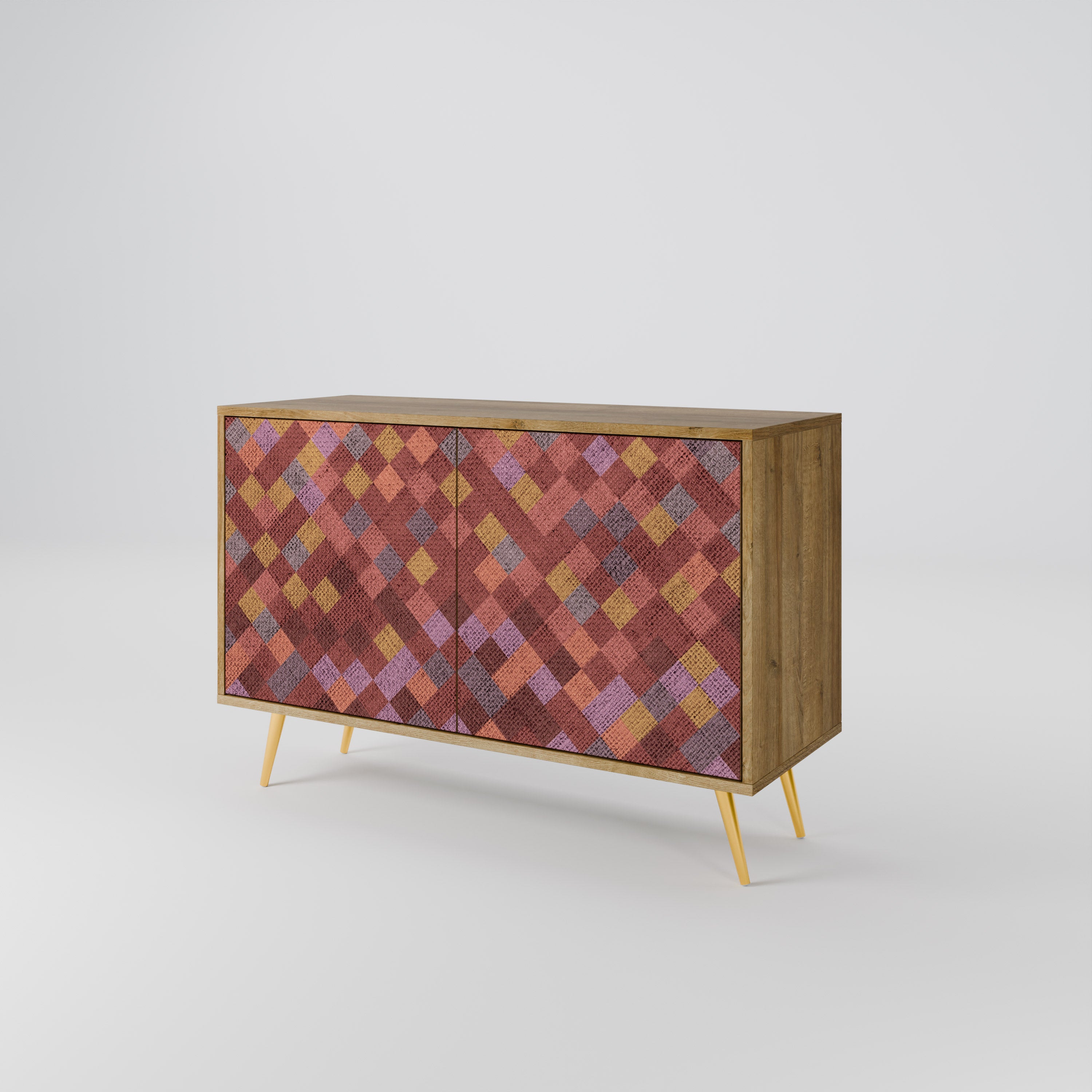 PAINTED SQUARES 2-Door Sideboard