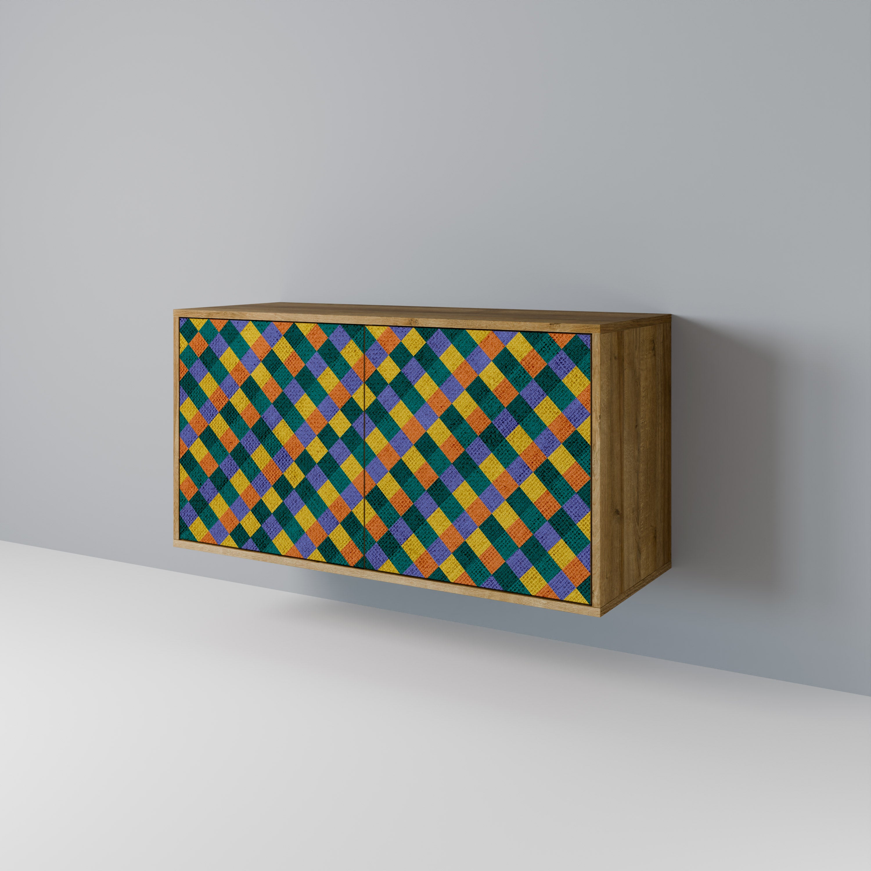 PAINTED SQUARES MIX 2-Door Sideboard