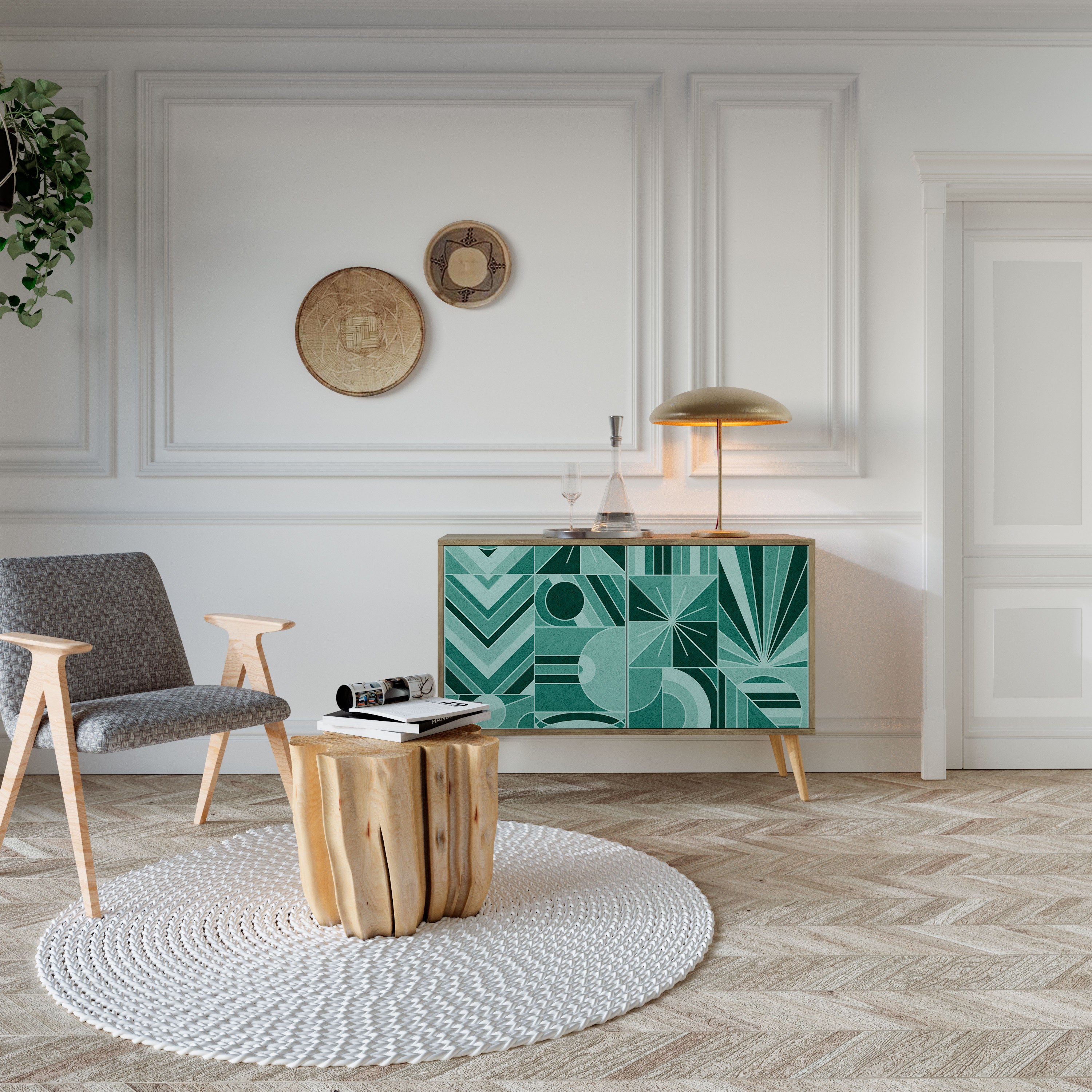 HARMONIC GRID 2-Door Sideboard