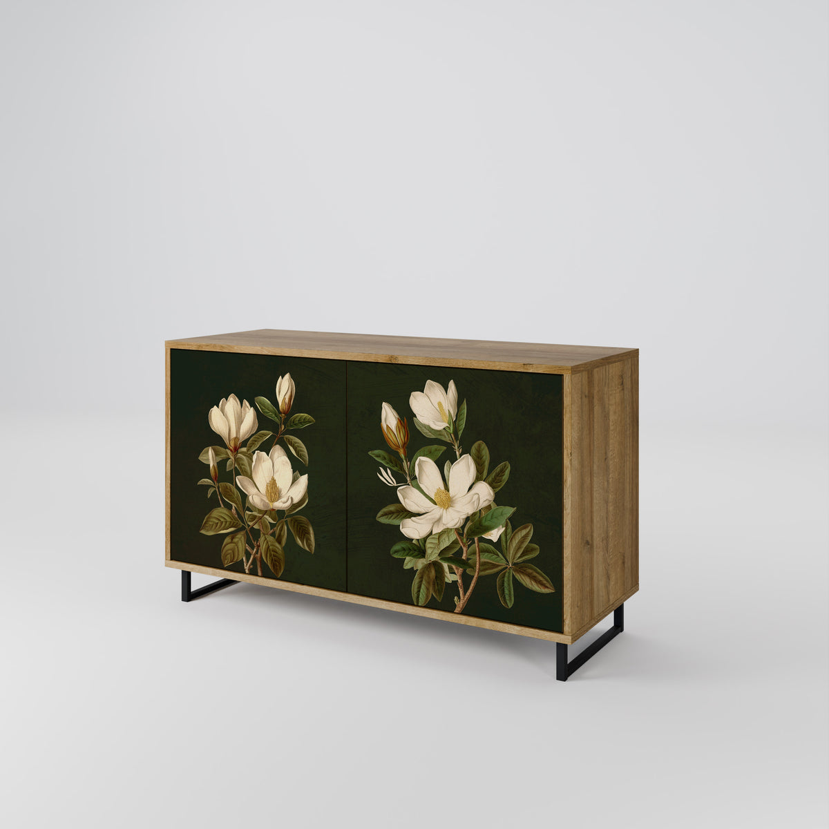 FLORAL NOIR Dvoudveřová komoda