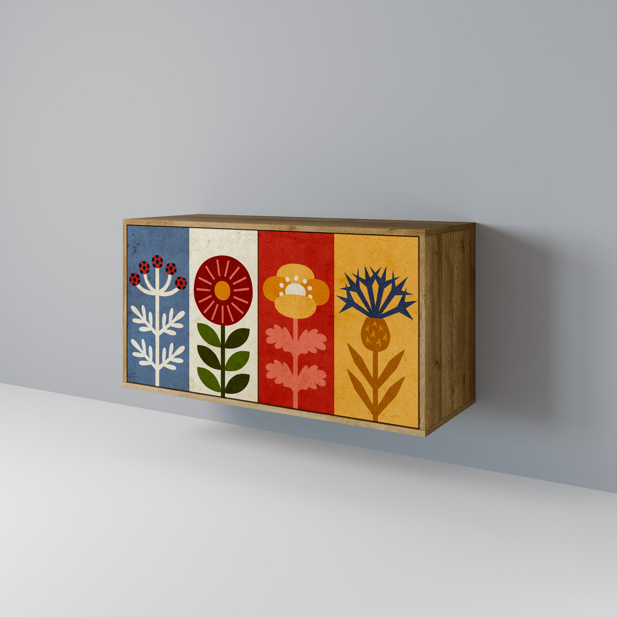 SCANDIC FLOWERET Dvoudveřová komoda