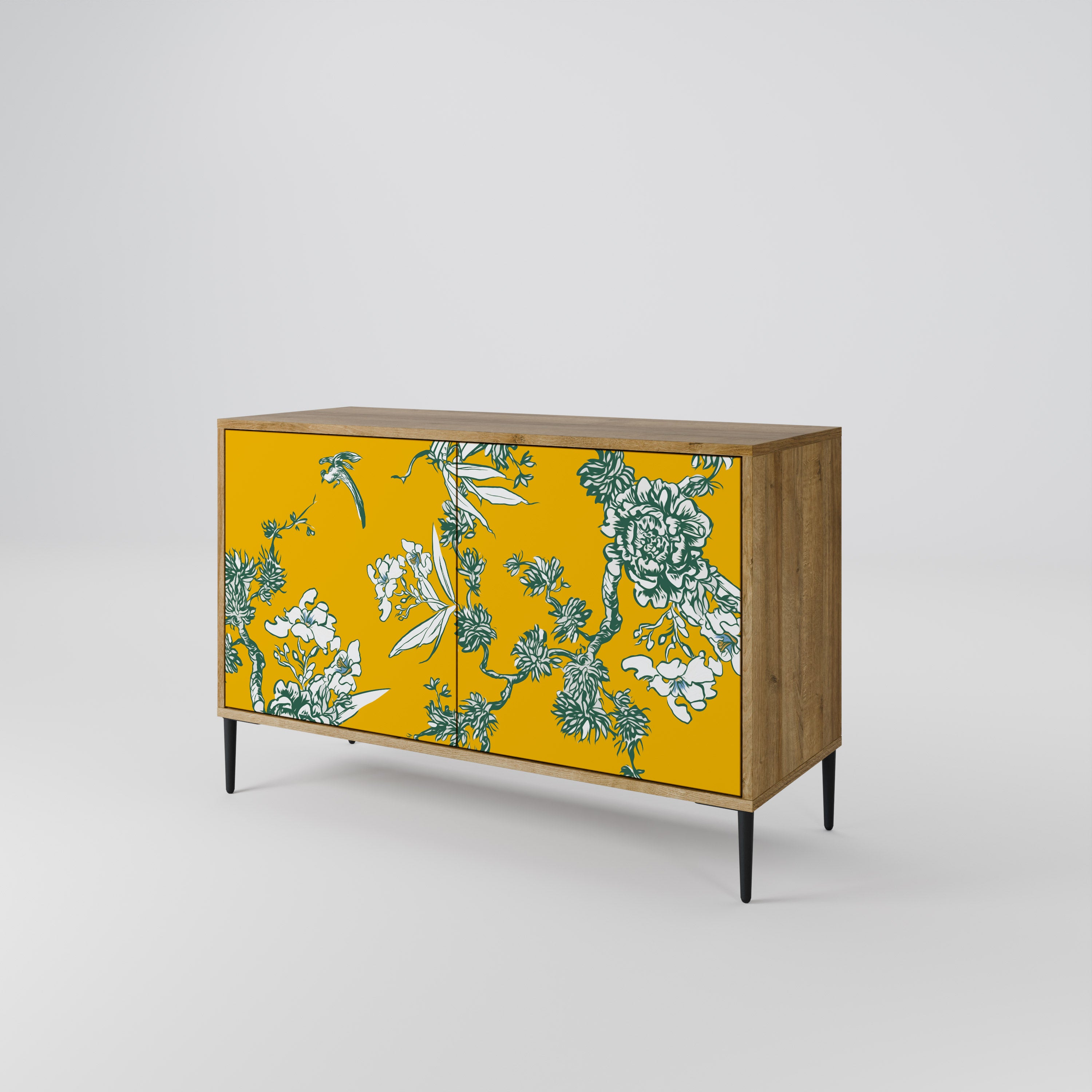 YELLOW CHINOISERIE 2-Door Sideboard