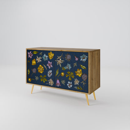FLOWERS ON NAVY BLUE Dvoudveřová komoda