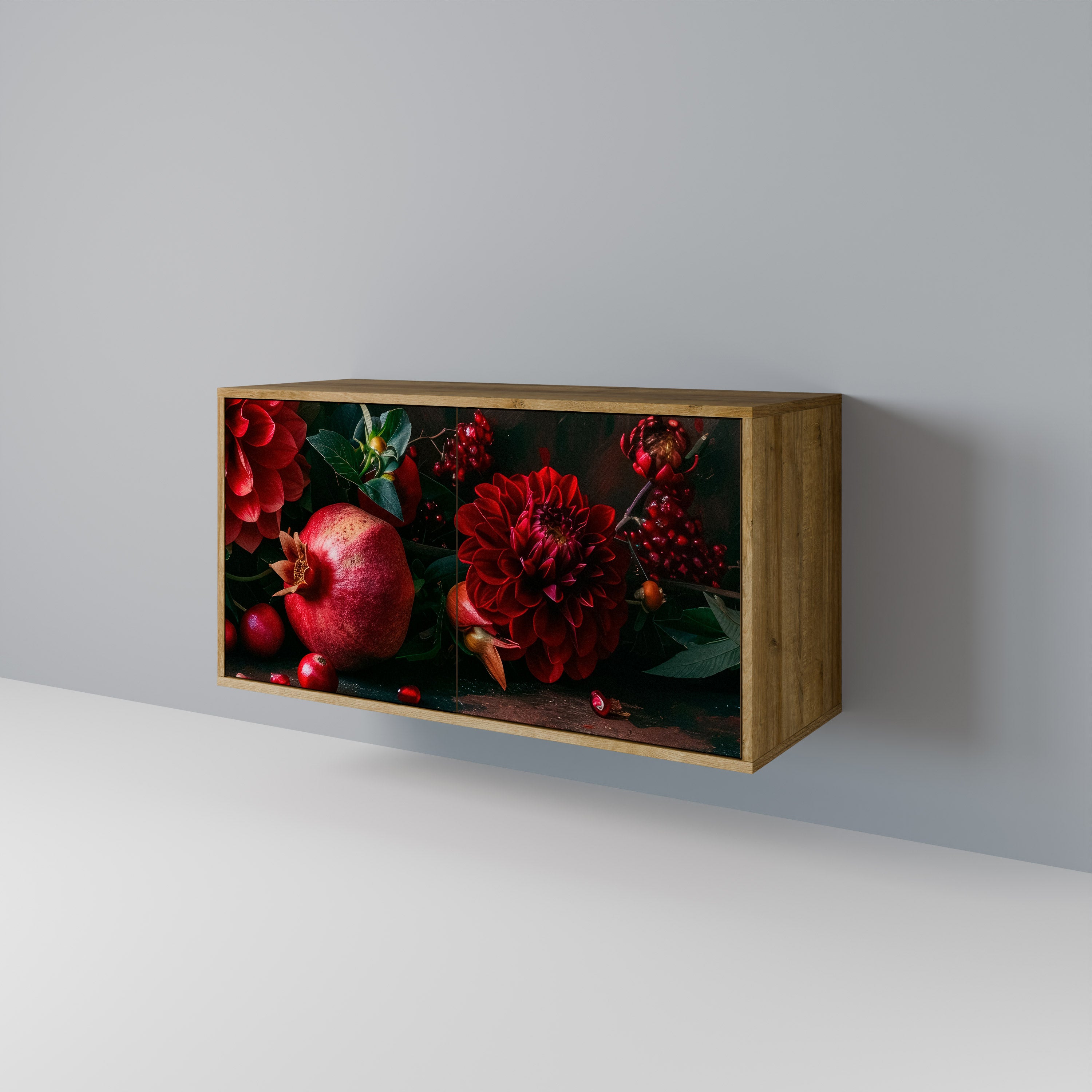 DAHLIAS AND POMEGRANATES 2-Door Sideboard