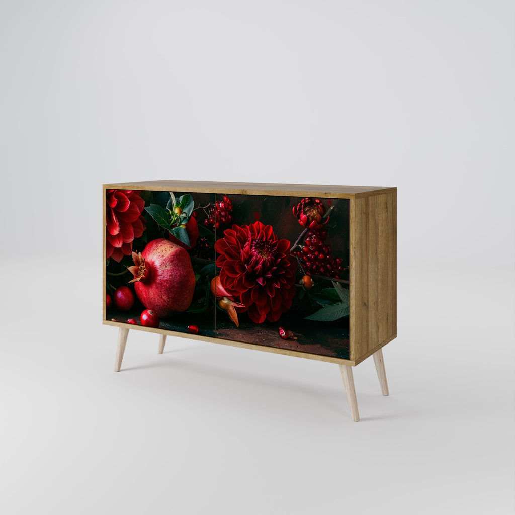 DAHLIAS AND POMEGRANATES 2-Door Sideboard
