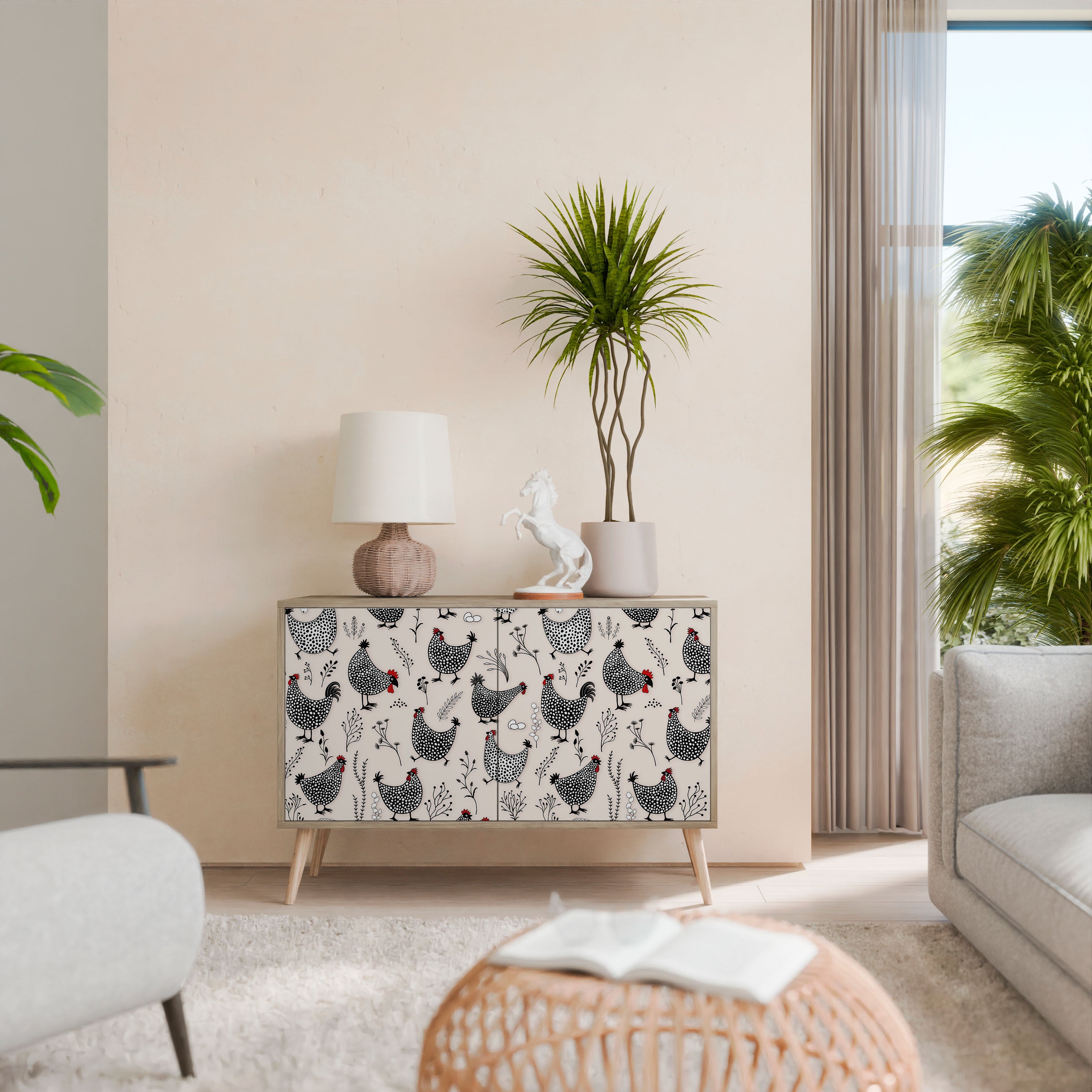 HAPPY HENS 2-Door Sideboard