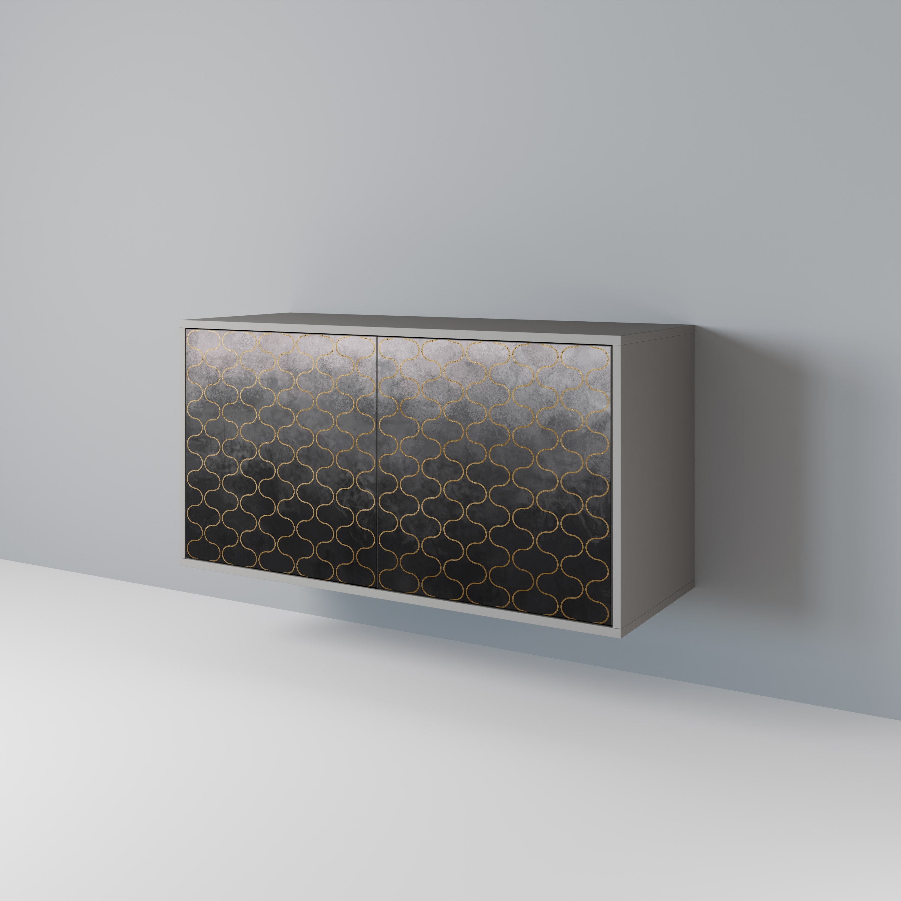 TESSELATED GRAYISH 2-Door Sideboard