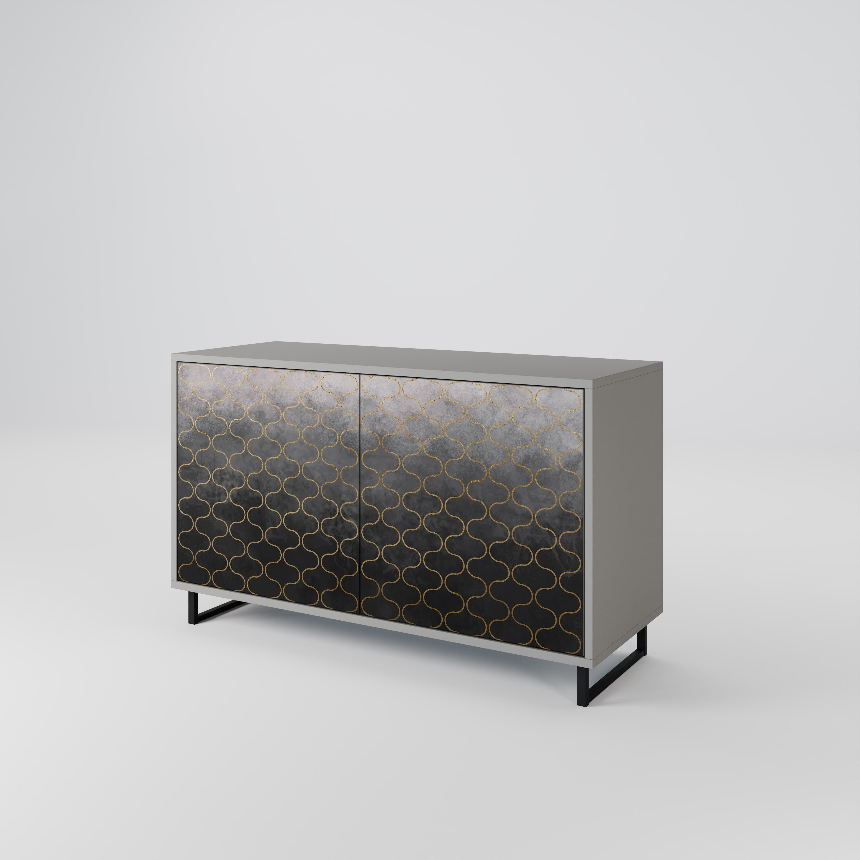 TESSELATED GRAYISH 2-Door Sideboard