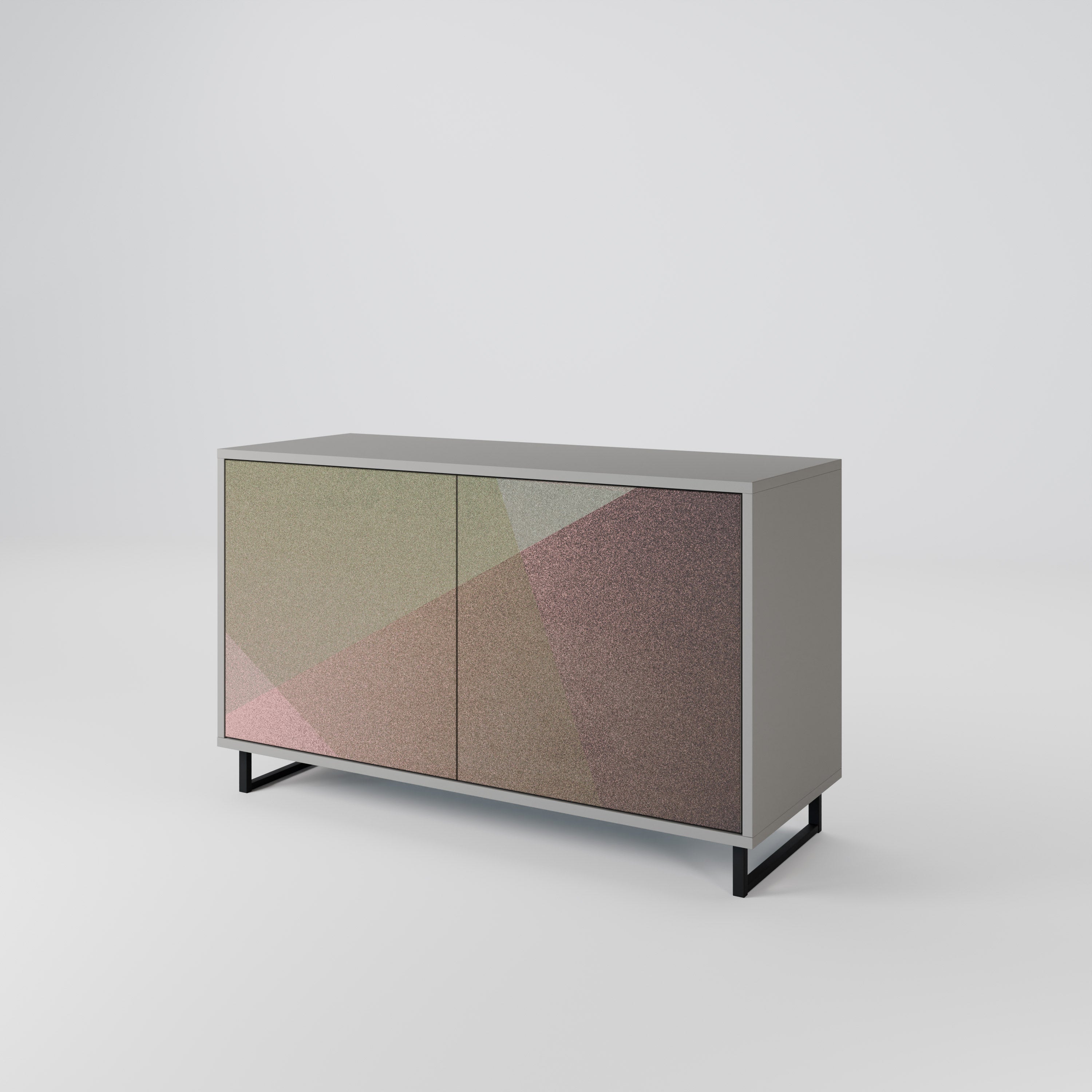 BEIGE GEOMETRY 2-Door Sideboard