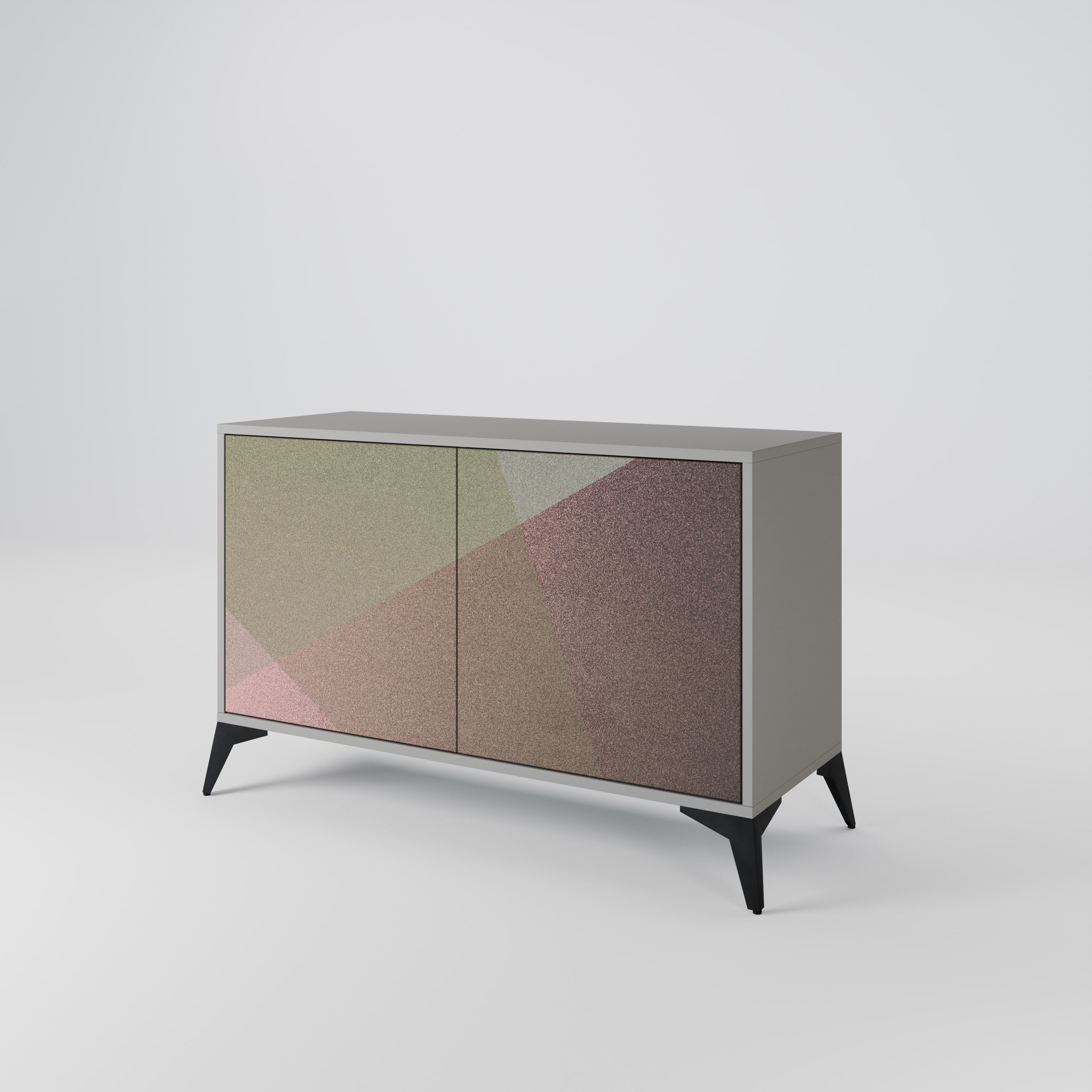 BEIGE GEOMETRY 2-Door Sideboard
