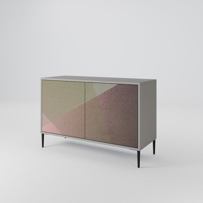 BEIGE GEOMETRY Dvoudveřová komoda