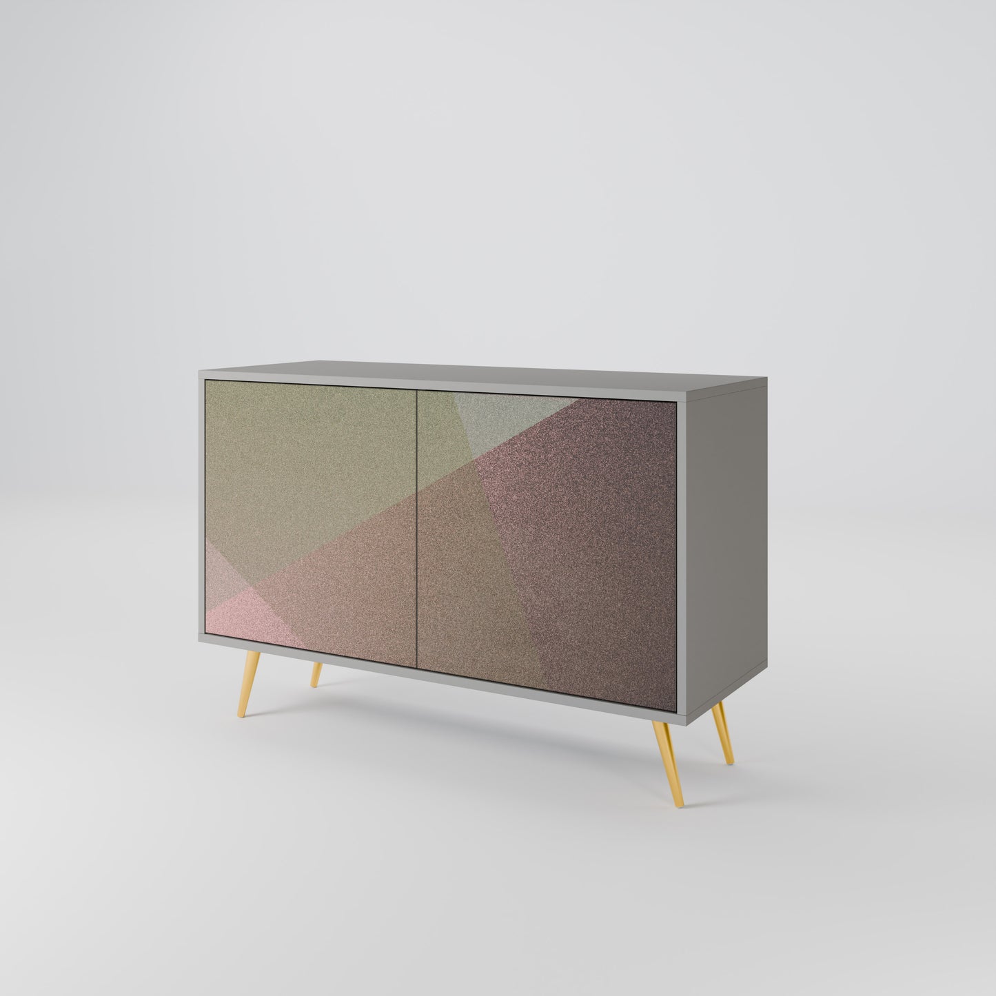 BEIGE GEOMETRY Dvoudveřová komoda
