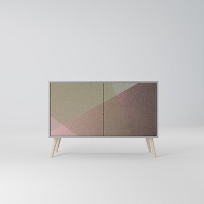 BEIGE GEOMETRY Dvoudveřová komoda