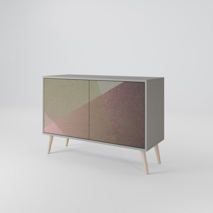 BEIGE GEOMETRY Dvoudveřová komoda