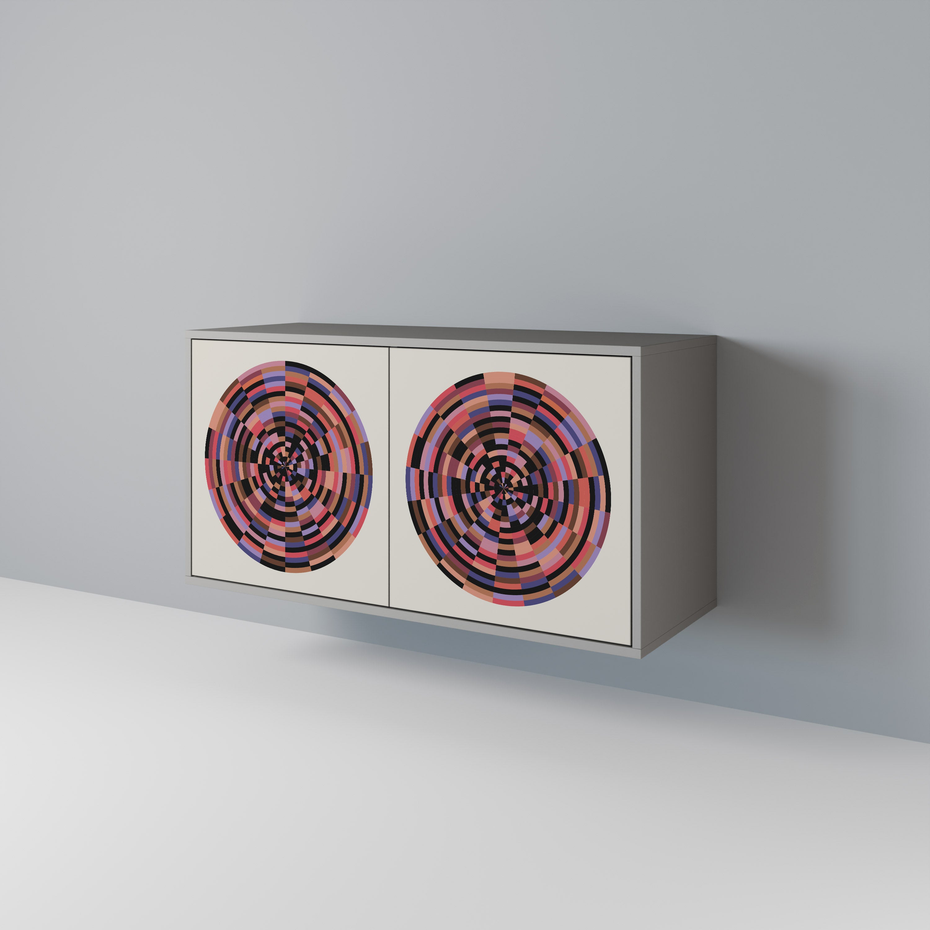 BROWN CIRCLES 2-Door Sideboard