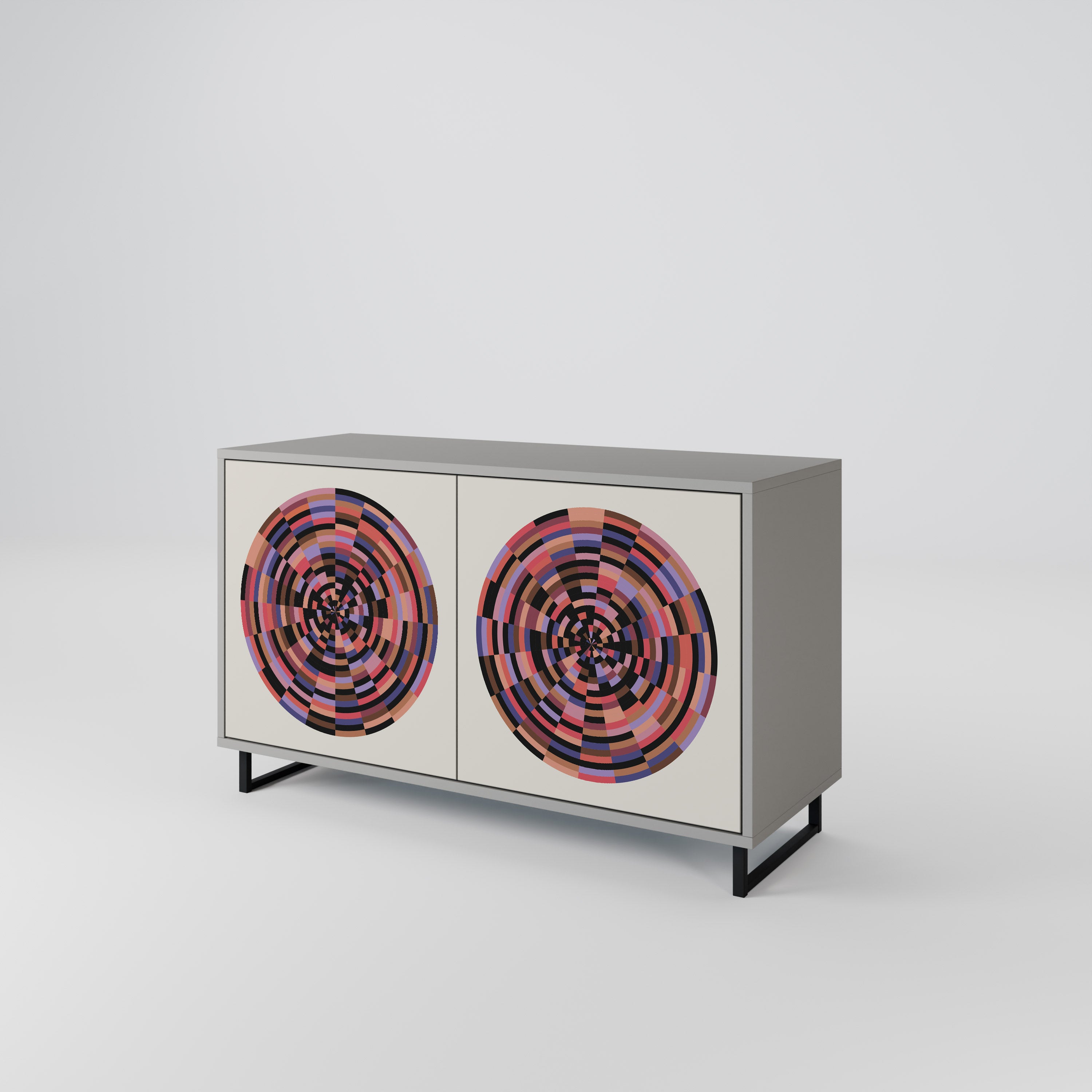 BROWN CIRCLES 2-Door Sideboard