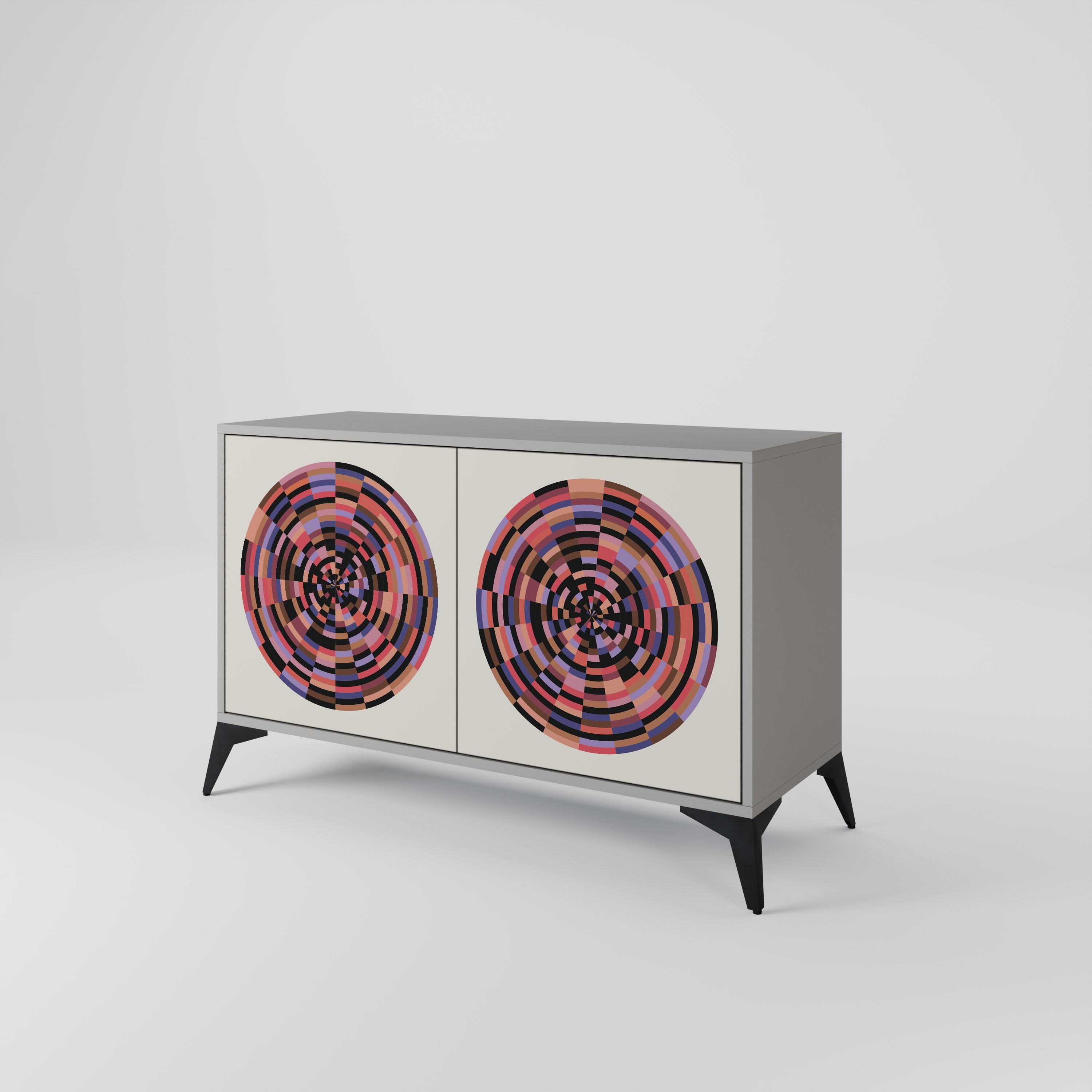 BROWN CIRCLES 2-Door Sideboard