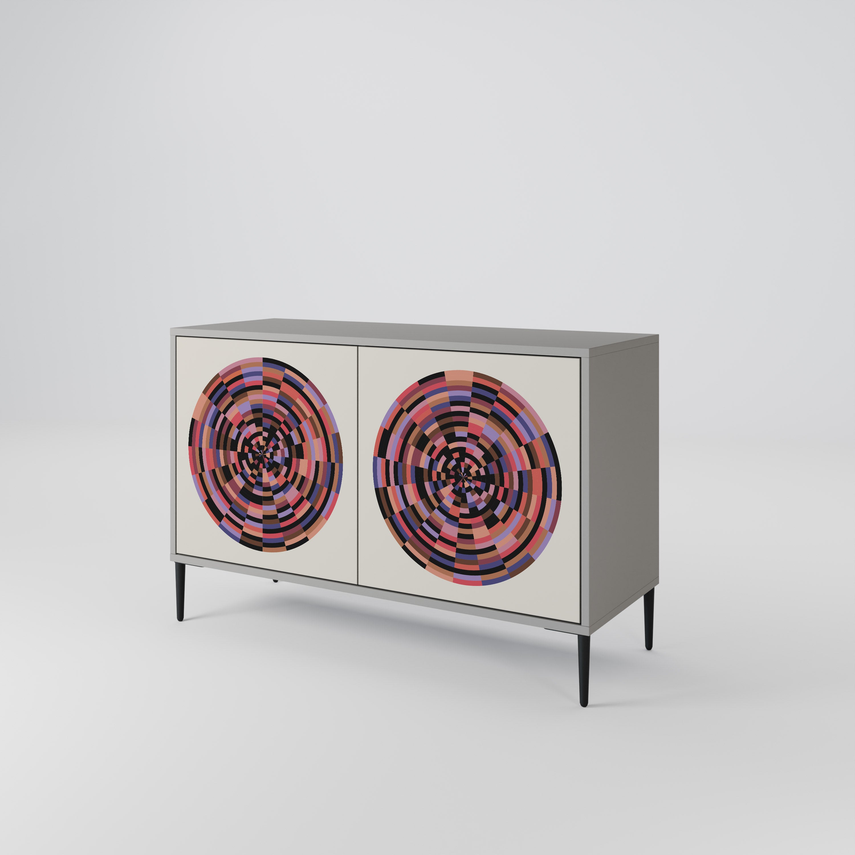 BROWN CIRCLES 2-Door Sideboard