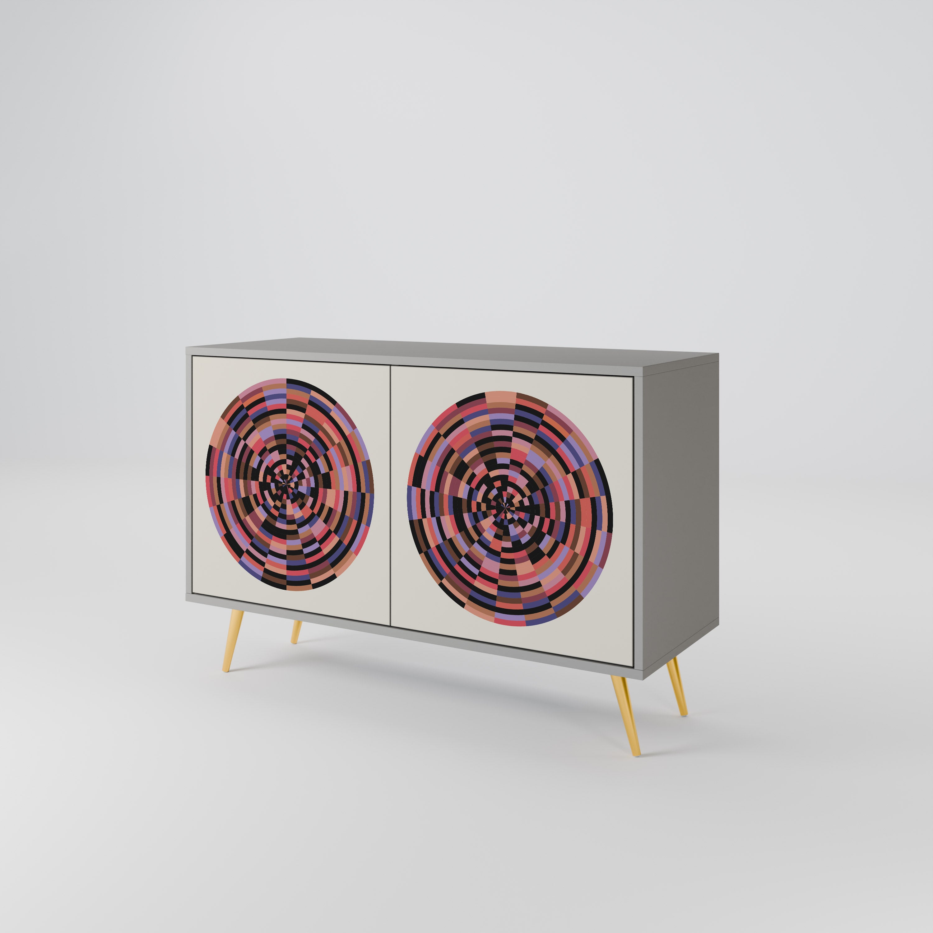 BROWN CIRCLES 2-Door Sideboard