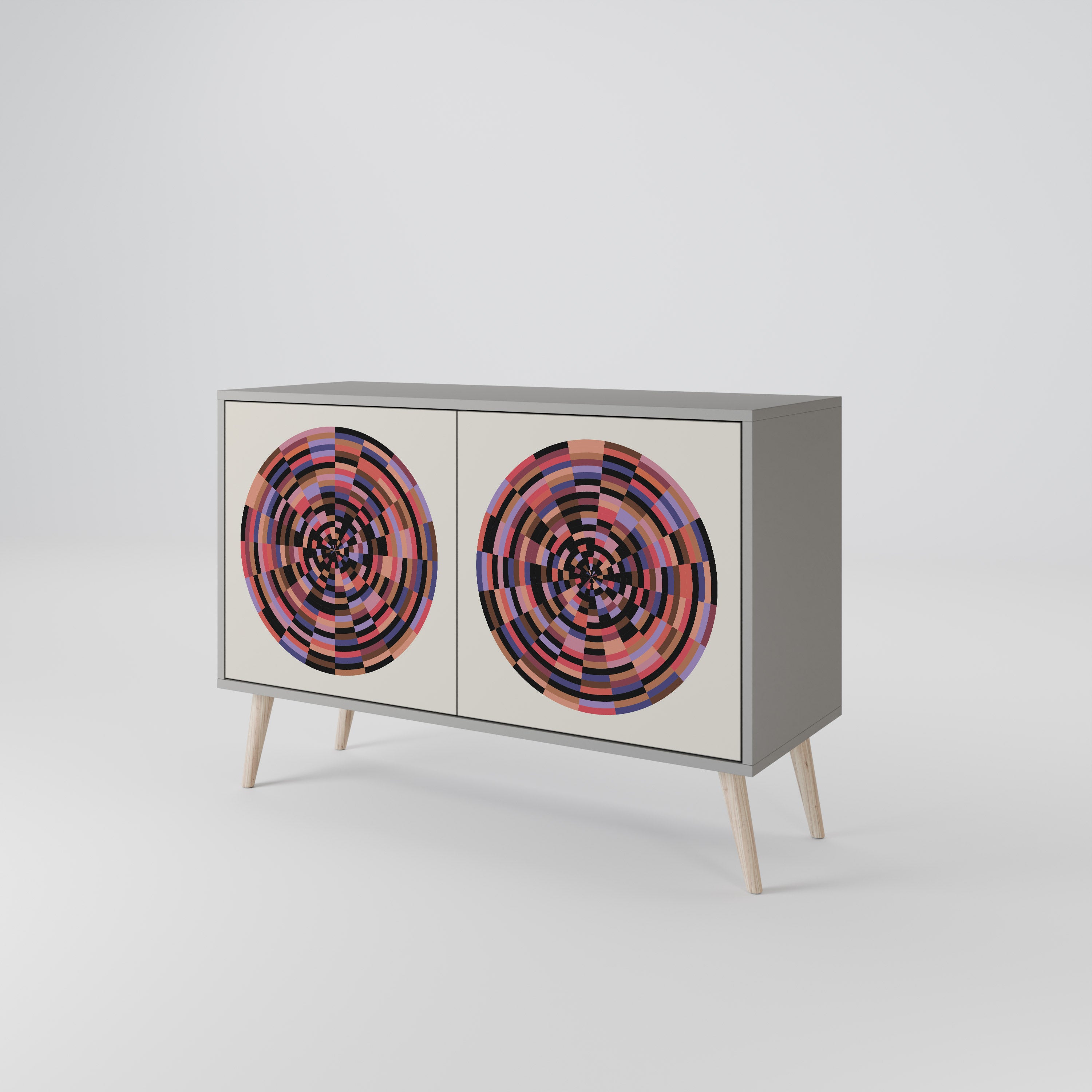 BROWN CIRCLES 2-Door Sideboard