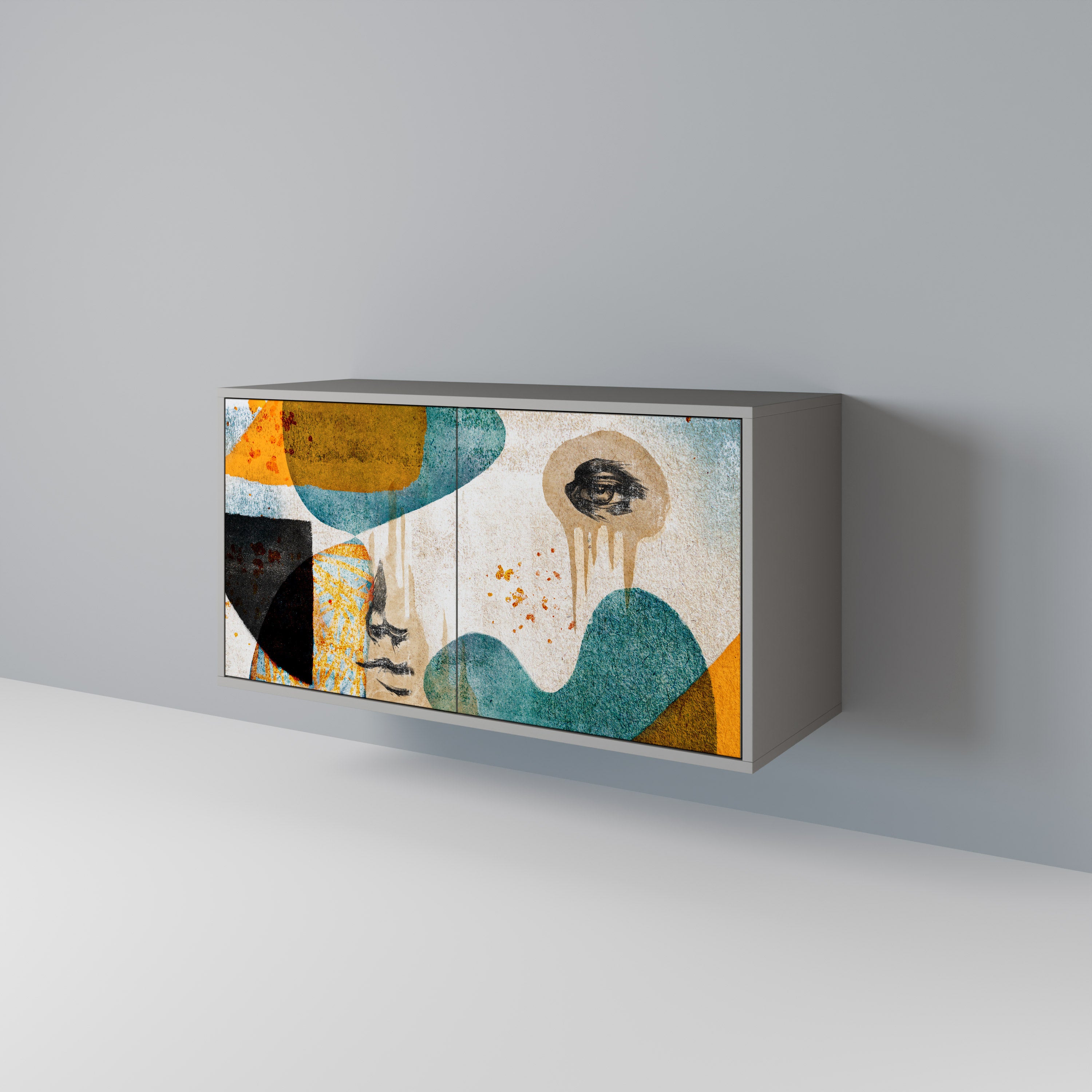 ABSTRACT FACES 2-Door Sideboard