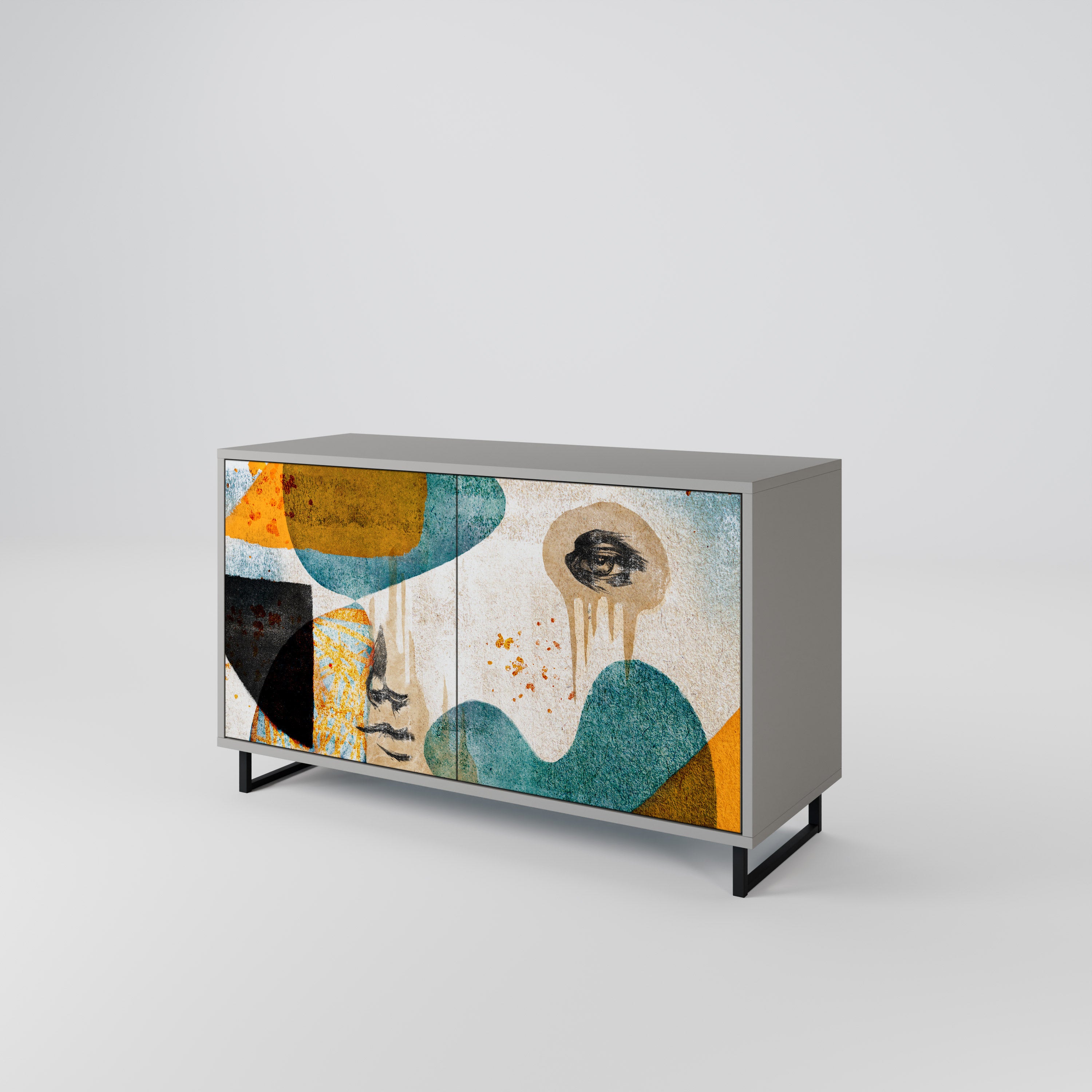 ABSTRACT FACES 2-Door Sideboard