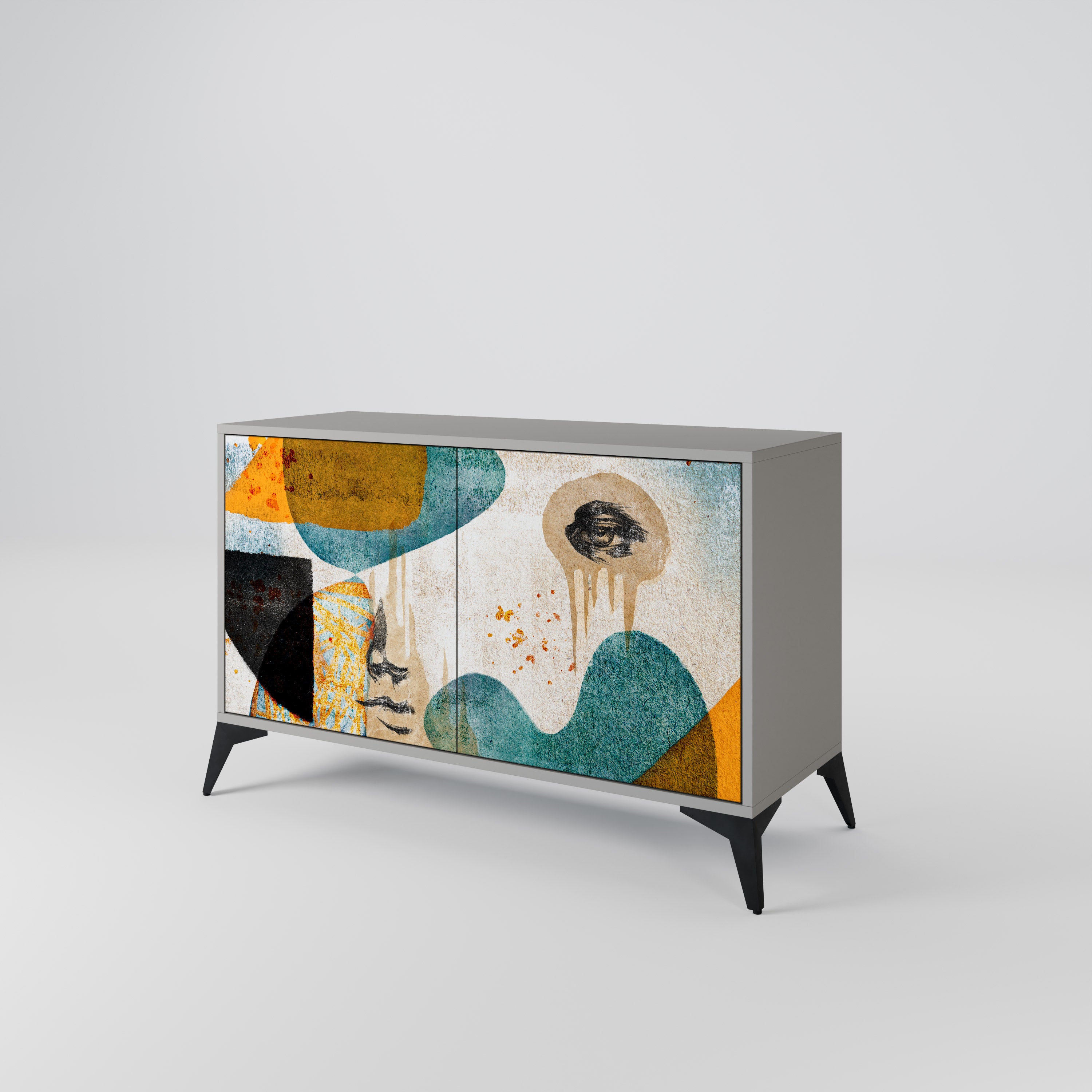 ABSTRACT FACES 2-Door Sideboard