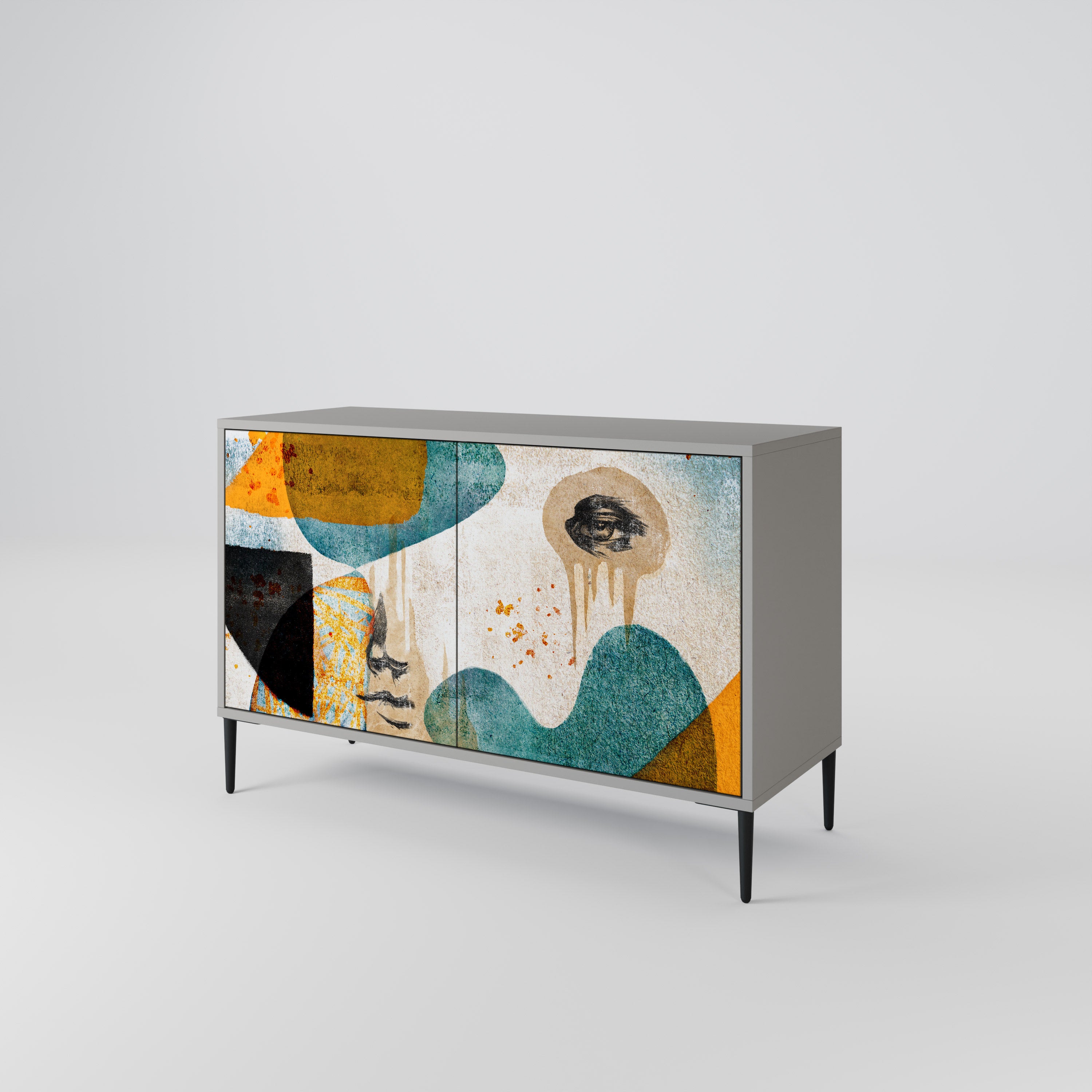 ABSTRACT FACES 2-Door Sideboard
