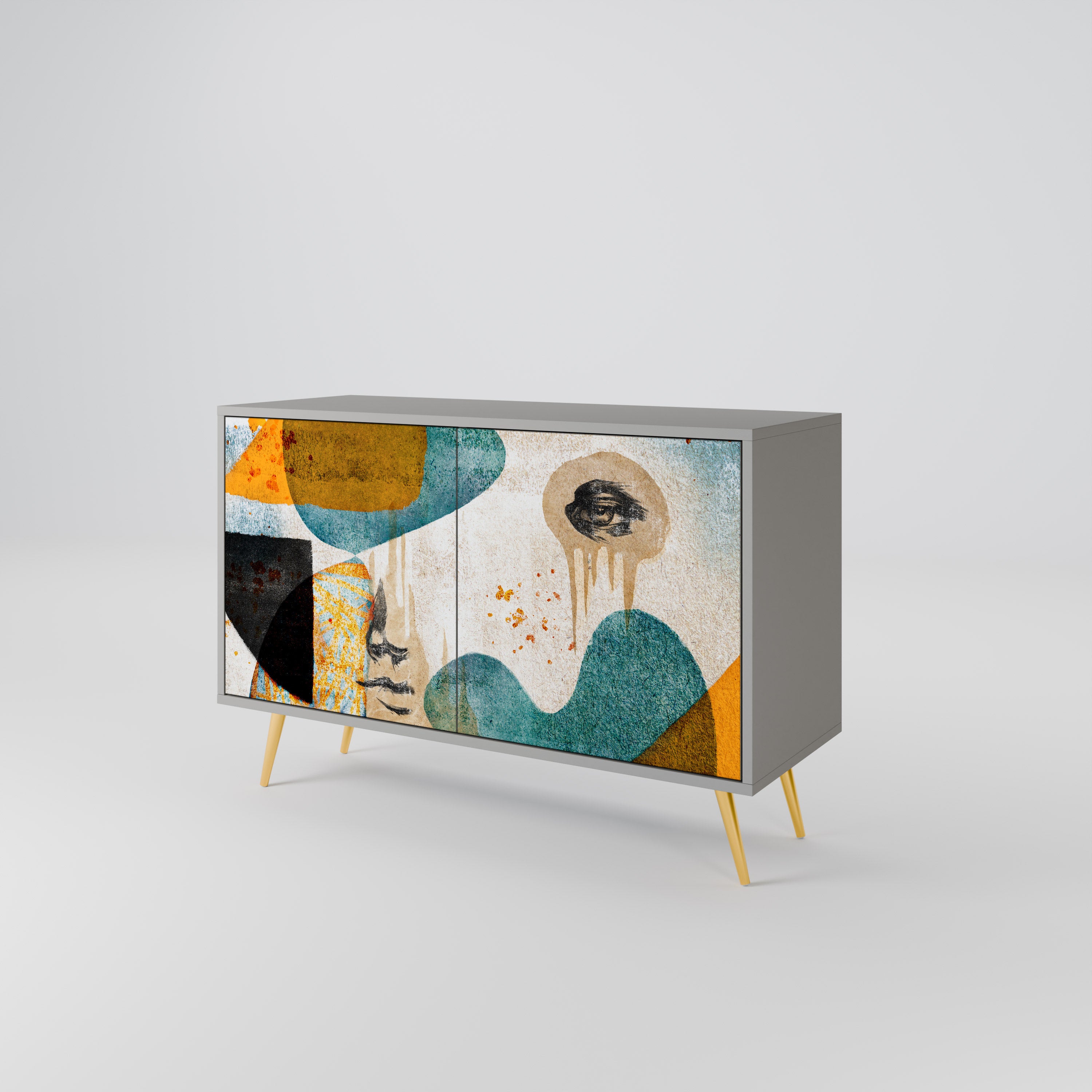 ABSTRACT FACES 2-Door Sideboard