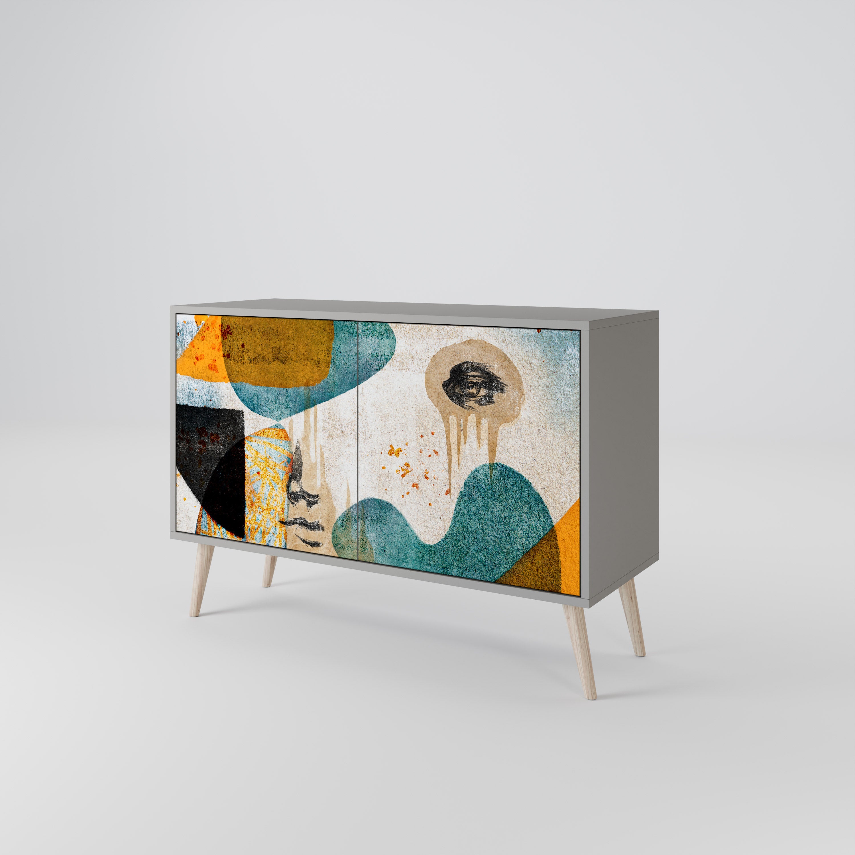 ABSTRACT FACES 2-Door Sideboard