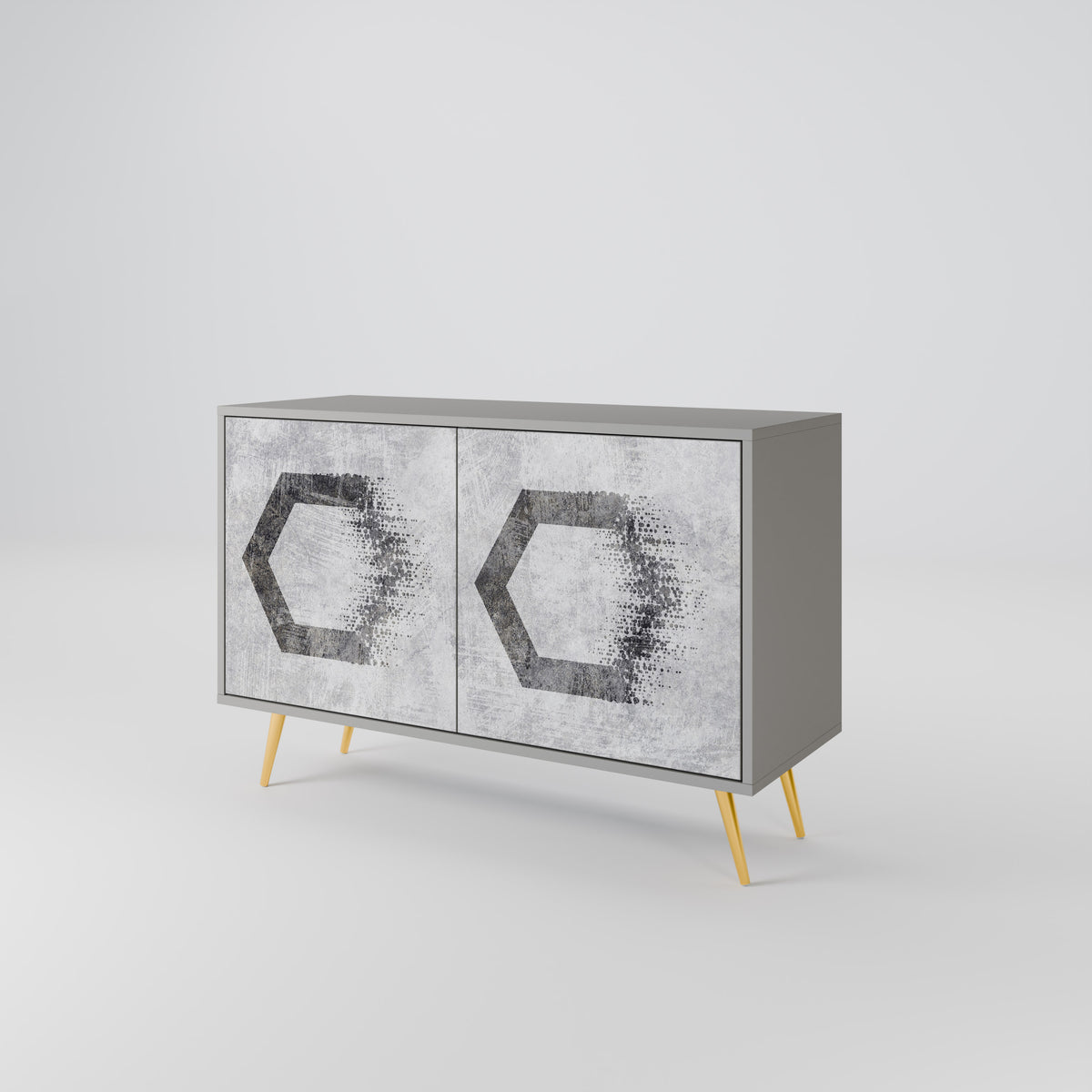 HEXAGONAL FIGURES Dvoudveřová komoda
