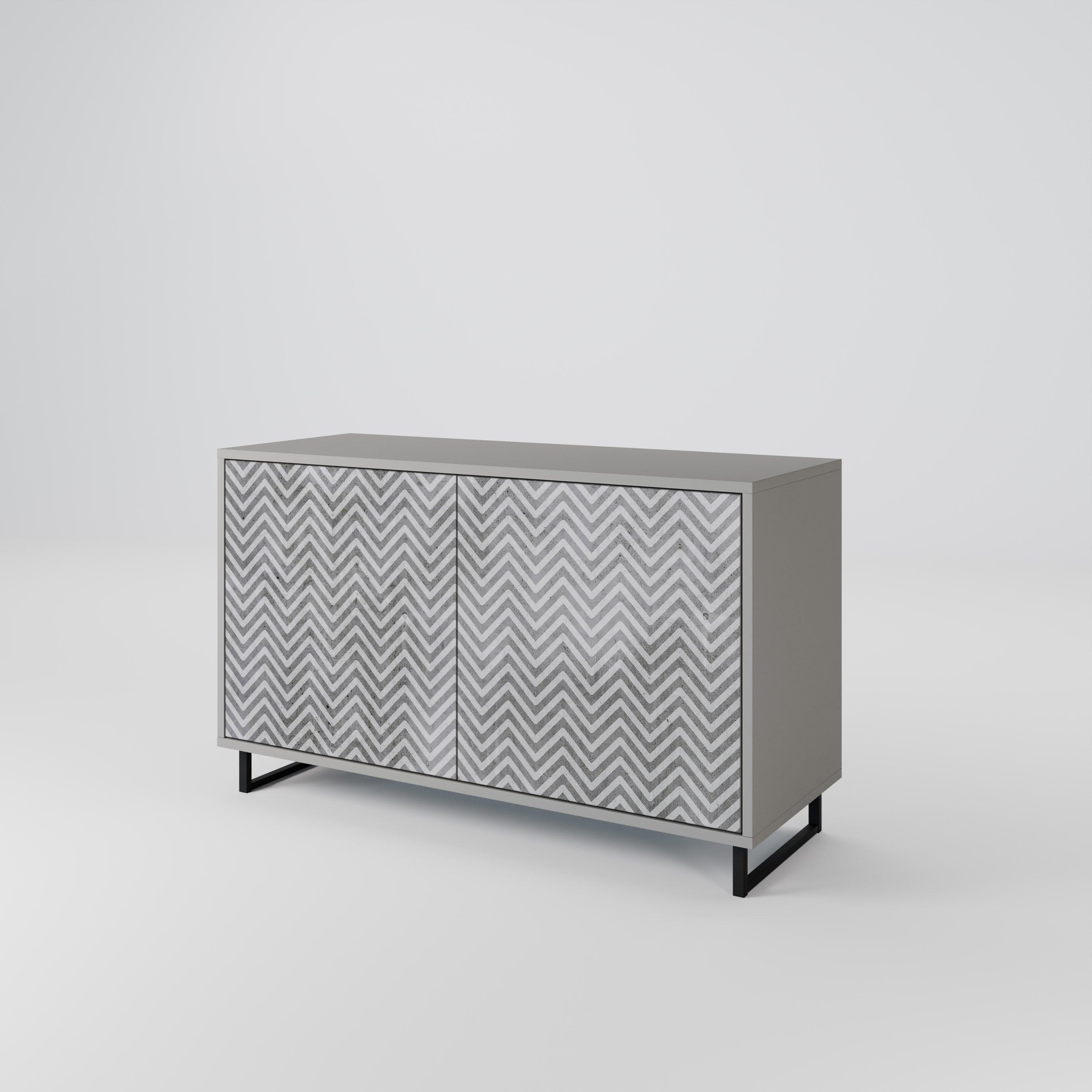 CONCRETE ZIG ZAG 2-Door Sideboard