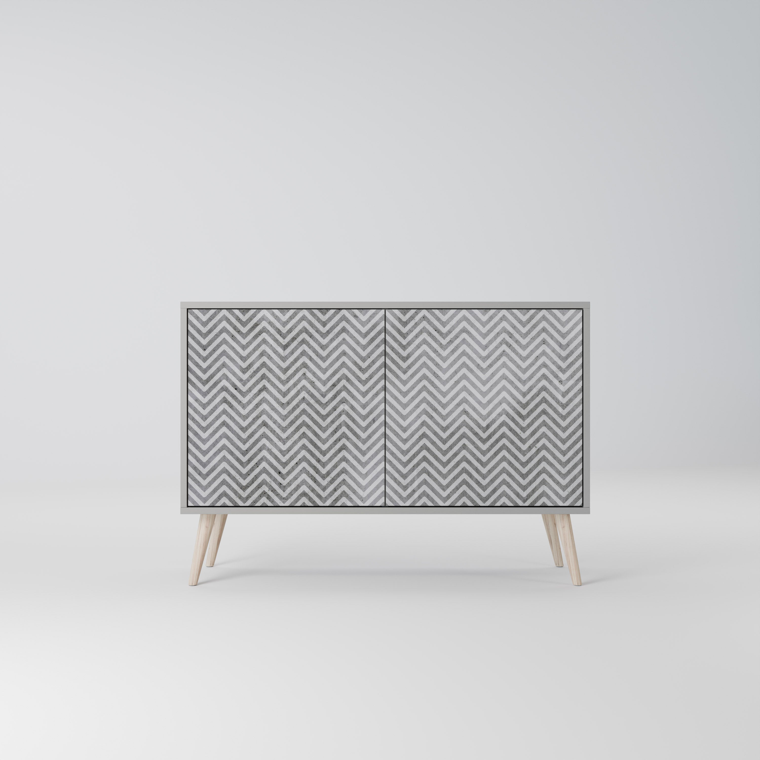 CONCRETE ZIG ZAG 2-Door Sideboard