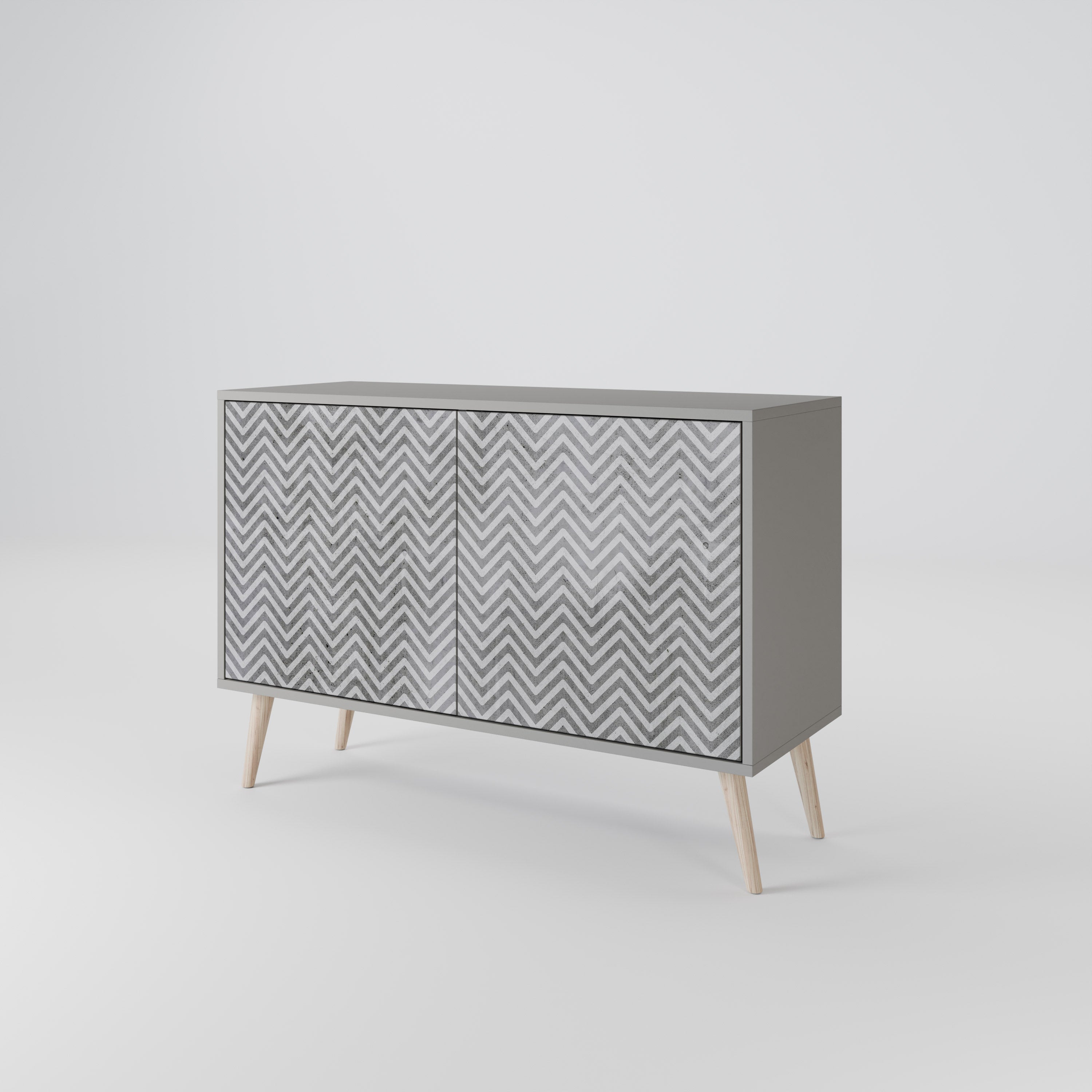 CONCRETE ZIG ZAG 2-Door Sideboard