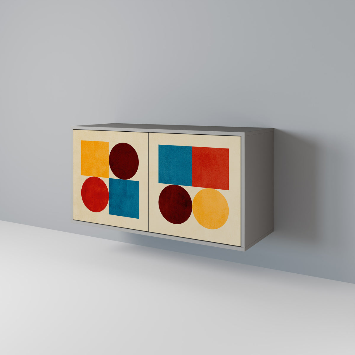 GEOMETRIC PUZZLE Dvoudveřová komoda