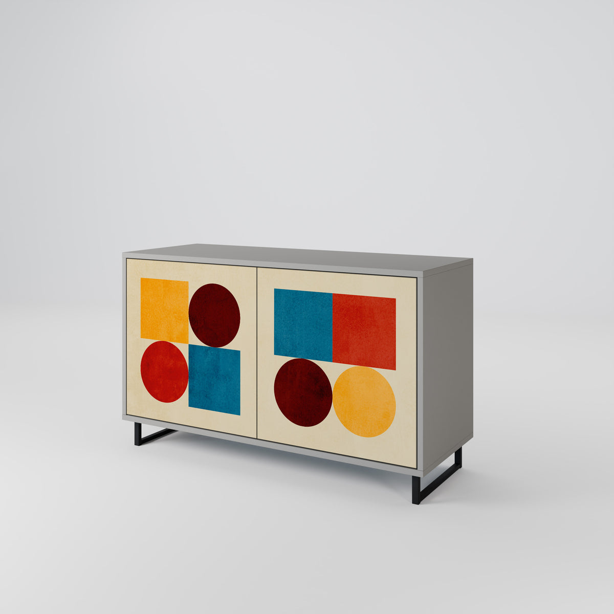 GEOMETRIC PUZZLE Dvoudveřová komoda