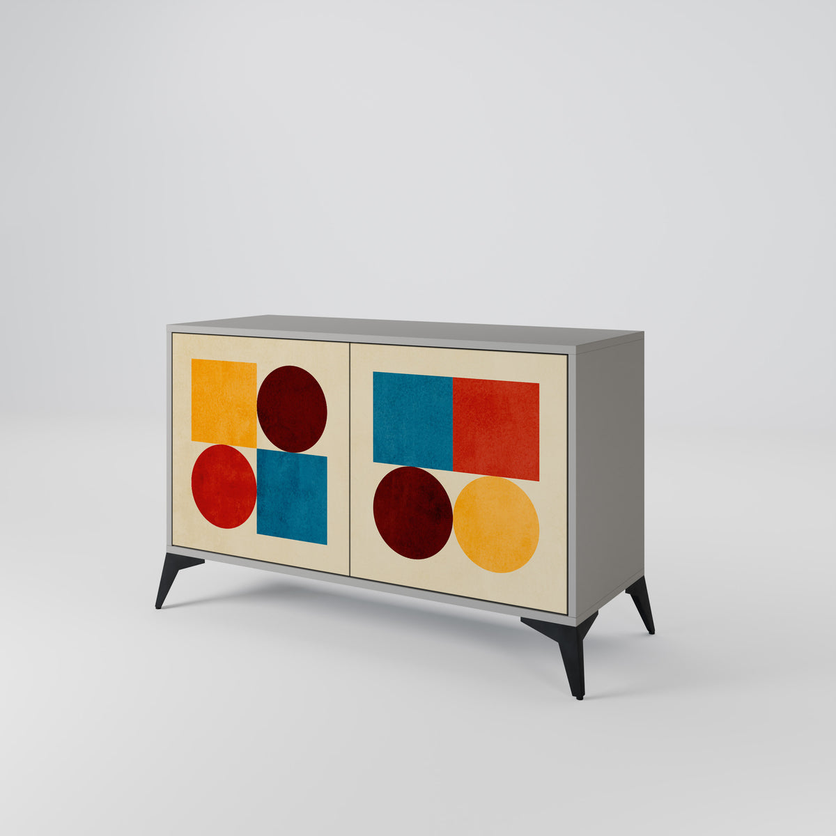 GEOMETRIC PUZZLE Dvoudveřová komoda