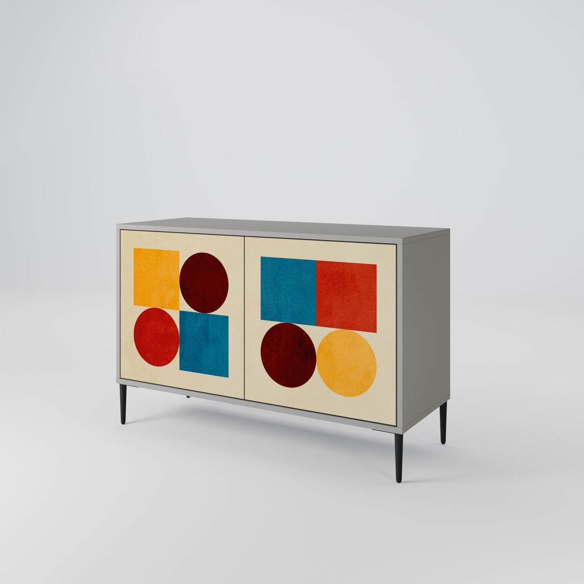 GEOMETRIC PUZZLE Dvoudveřová komoda