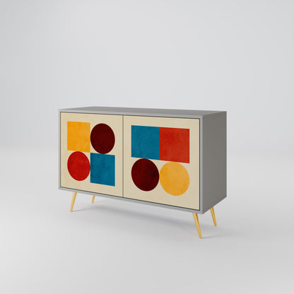 GEOMETRIC PUZZLE Dvoudveřová komoda