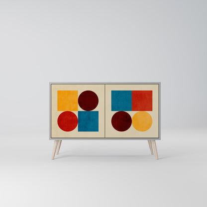 GEOMETRIC PUZZLE Dvoudveřová komoda