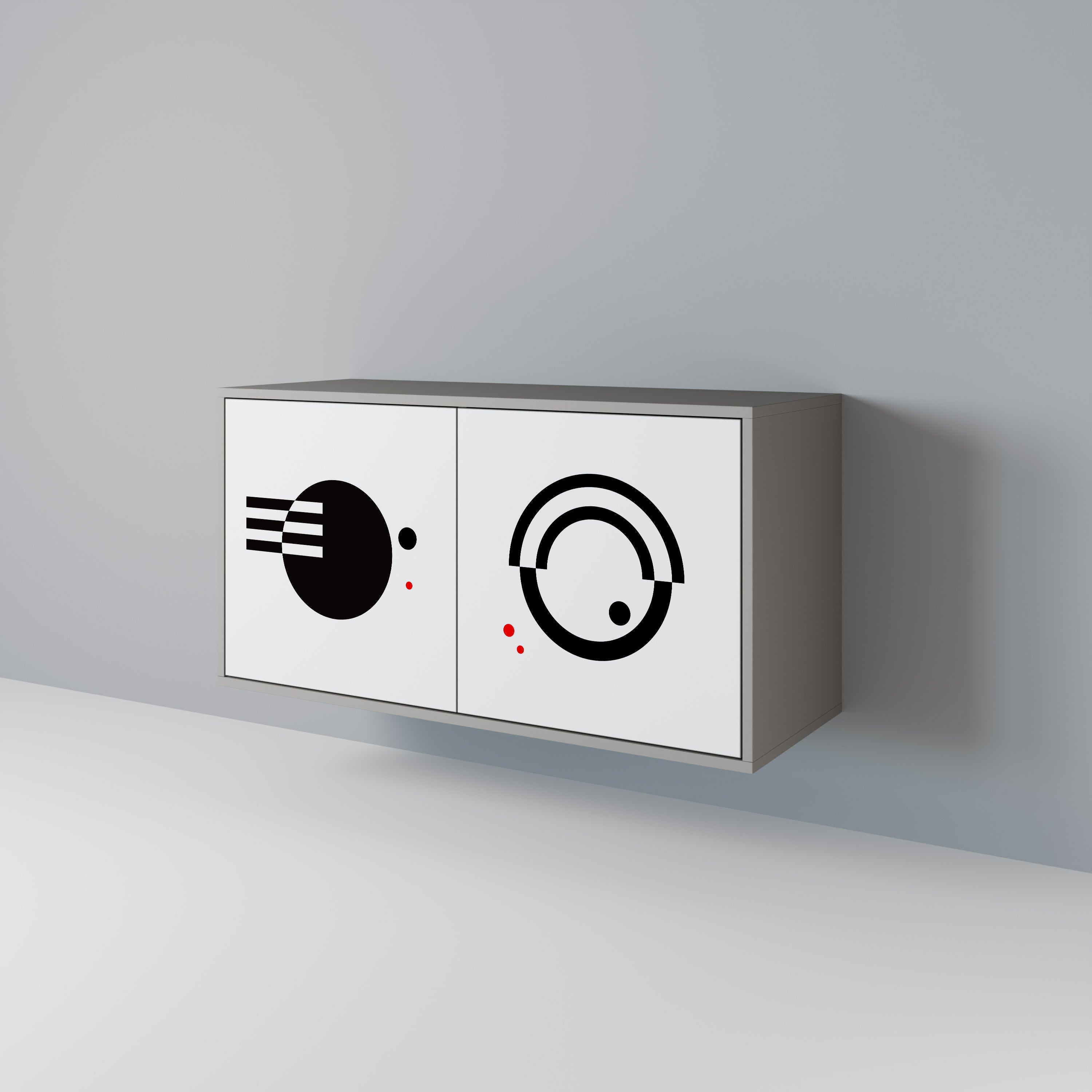 BLACK AND WHITE COMBINATION 2-Door Sideboard