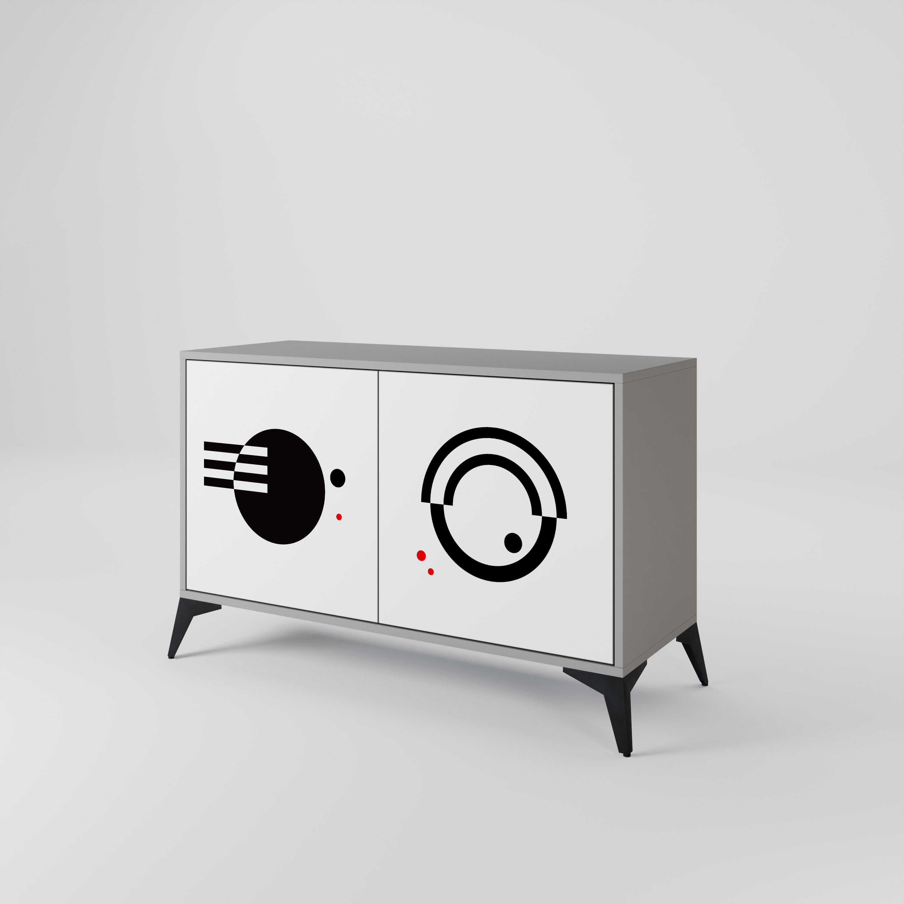 BLACK AND WHITE COMBINATION 2-Door Sideboard